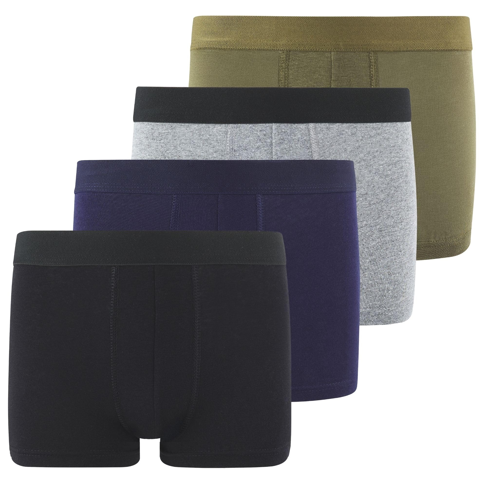 Boys Underwear Sizes 6-18 Pack of 4 Boys Boxer Briefs Super Soft Cotton Stretch