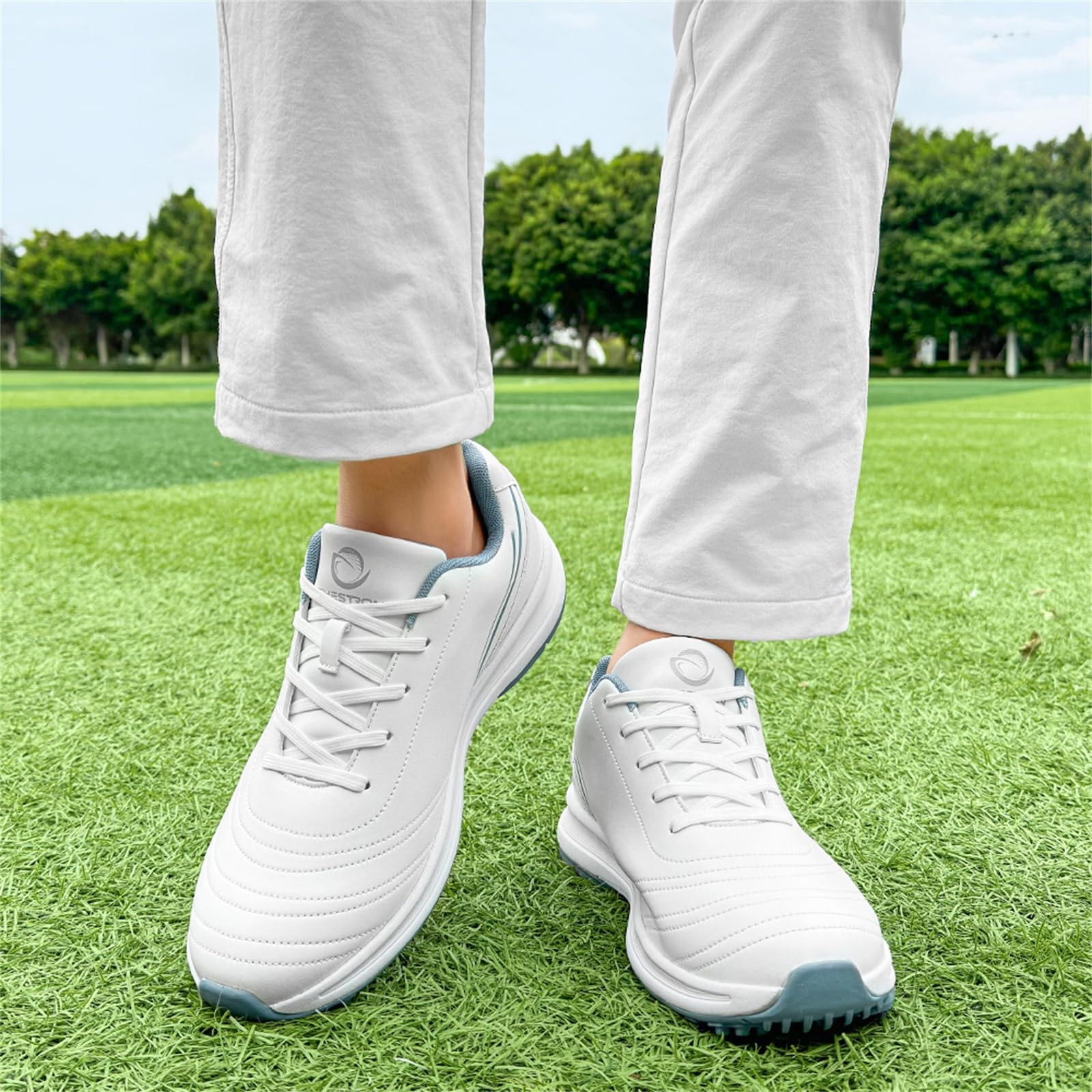 Zapatos De Golf Mujer, Zapatillas De Entrenamiento De Golf Ligeras Cómodas Y Sin Clavos Calzado Deportivo Antideslizante para Exteriores