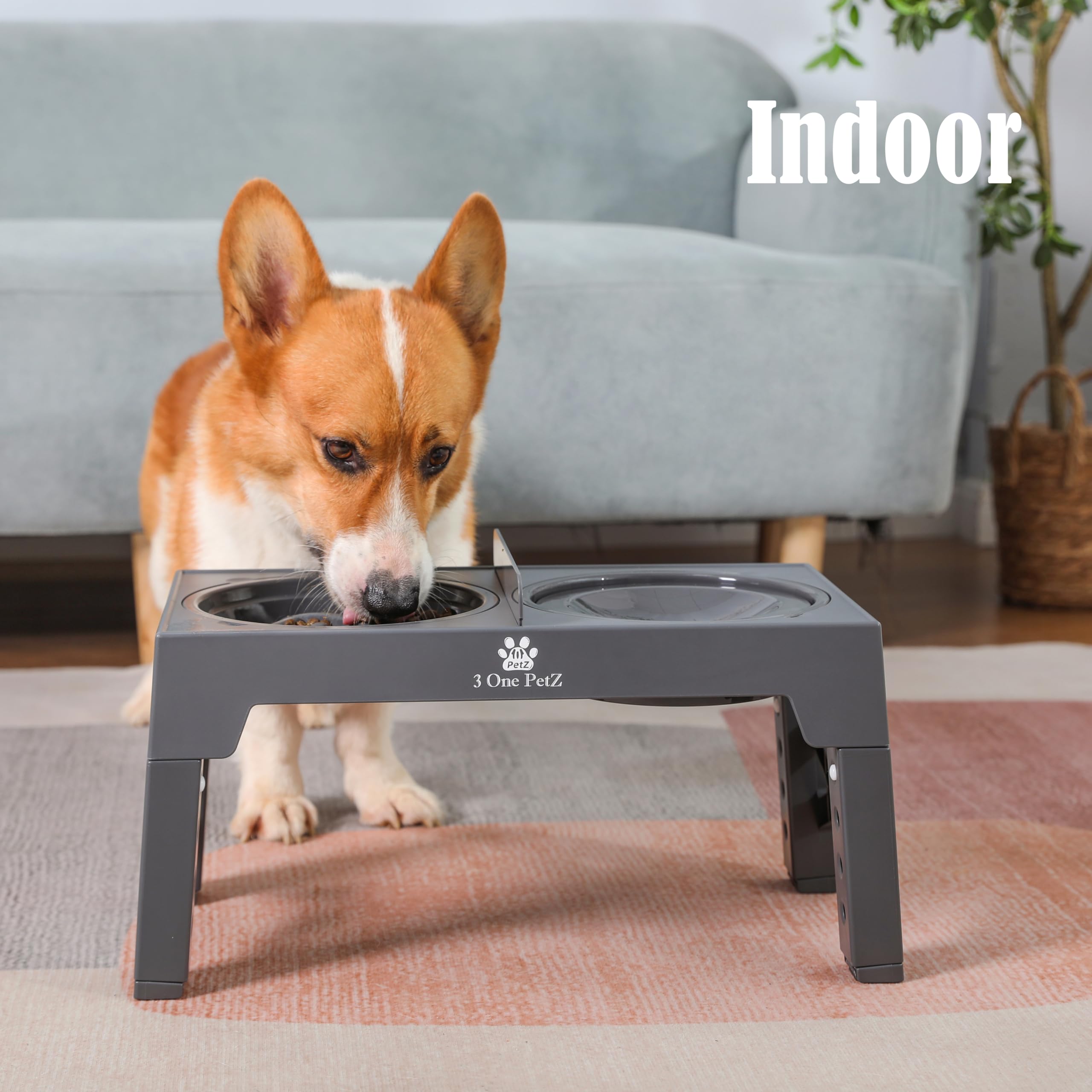 3 One PetZ Pet Bowl, Folding Up and Down Bowls (Slow Food Bowl + Floating Bowl)