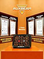 Vista 1 de Panel de interruptores Auxbeam de 6 bandas Bluetooth RGB AR-600 con modos de palanca momentáneos y pulsados, pod de interruptor multifuncional