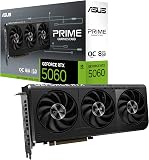 ASUS Prime NVIDIA GeForce RTX 5060 OC Edition, Graphics Card 8GB GDDR7, 128 Bit, PCIe 5.0, 3 Axial-Tech Fans, 1 HDMI 2.1, 3 DisplayPort 2.1, GPU Tweak III, Black, PRIME-RTX5060-O8G - 1