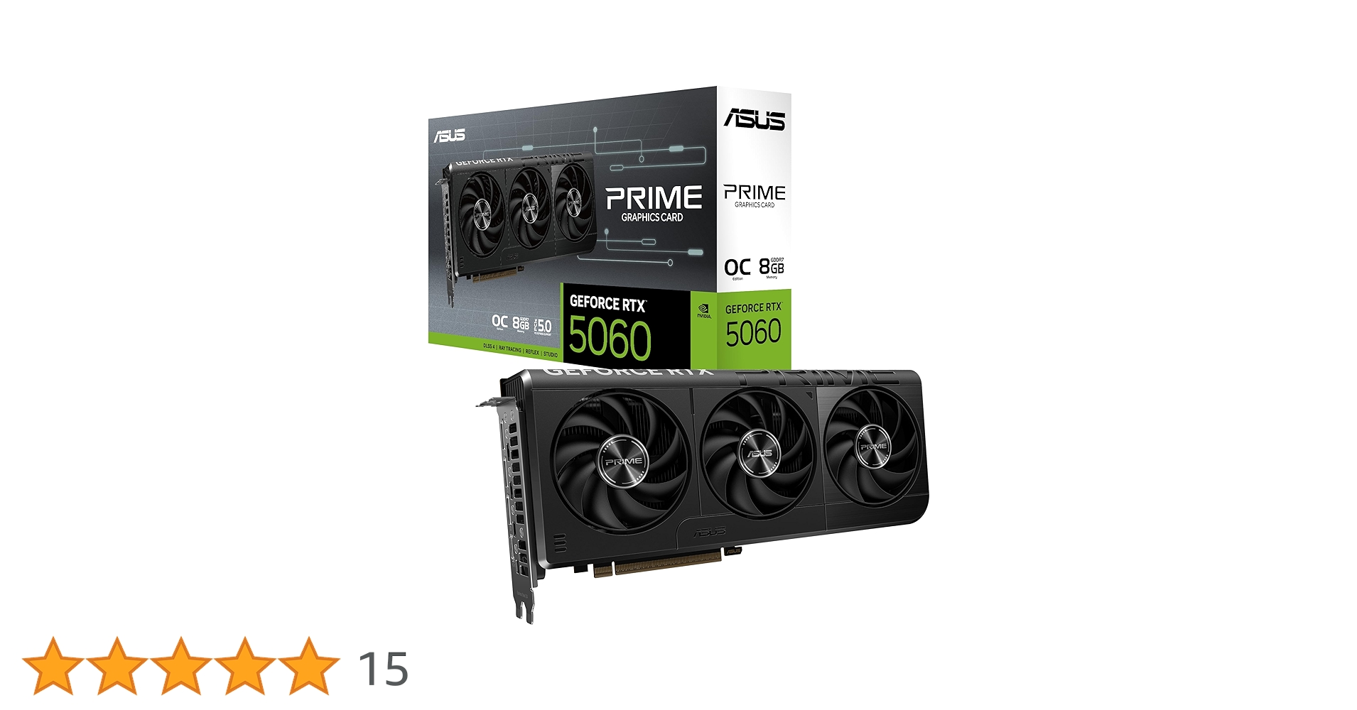 Amazon | ASUS Prime GeForce RTX 5060 8GB GDDR7 OC Edition