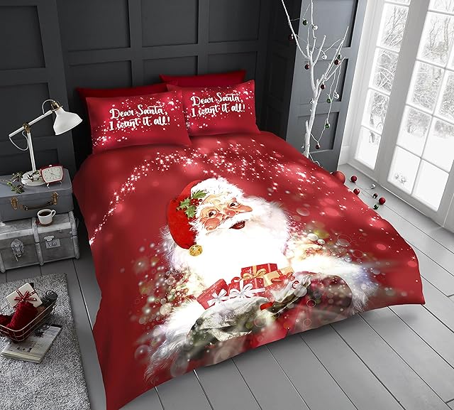 GC GAVENO CAVAILIA Christmas Bedding Double Bed Set, Washable Xmas Duvet Set For Boys & Girls, Soft Quilt Cover, Multi