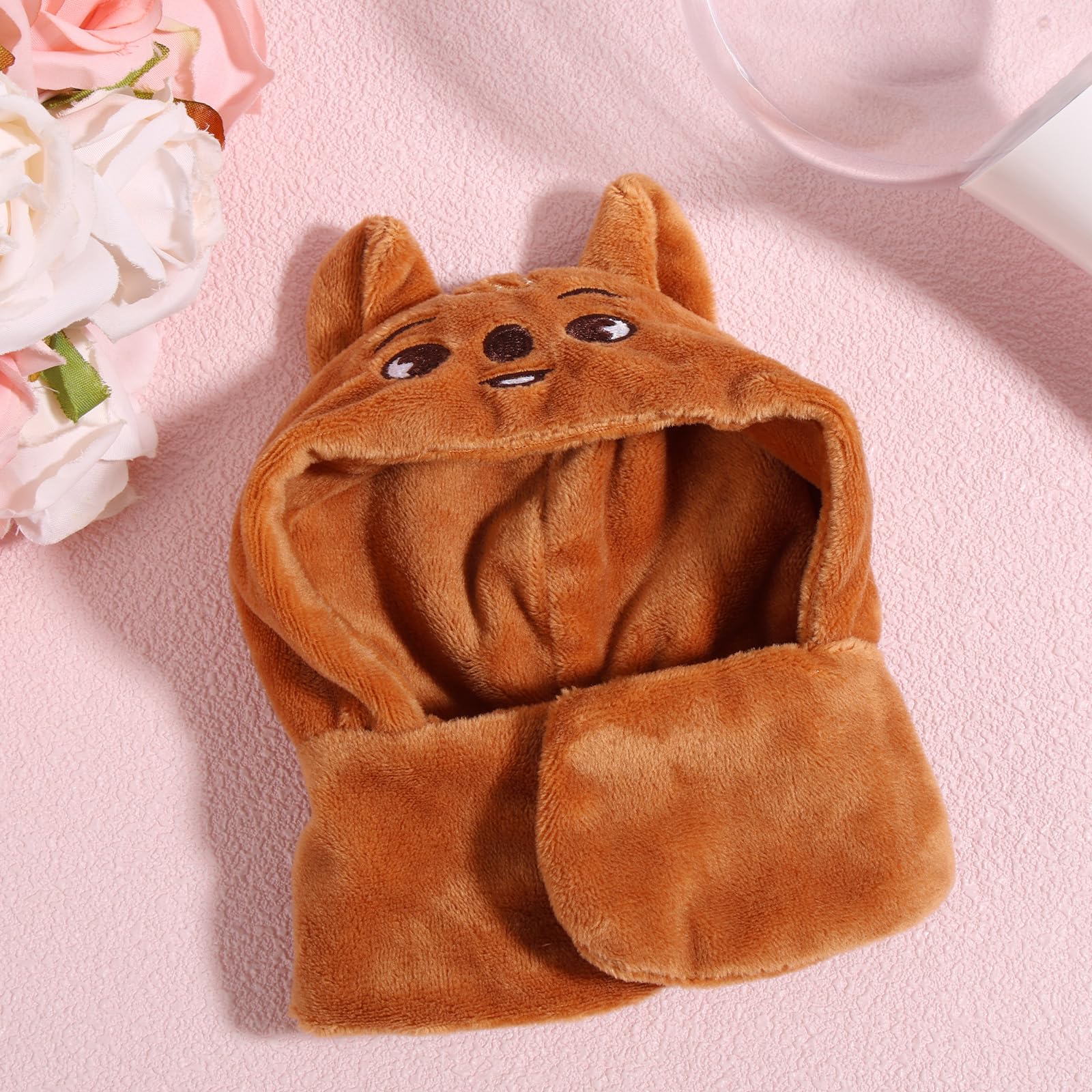 TOYMIS Lightstick Cover for Stray Kids Cartoon Character Lightstick Holder Soft Plush Cloth Support Display Holder Compatible with Stray Kids Light Stick Ver1.0/2.0 (Brown Bear) - Image 3