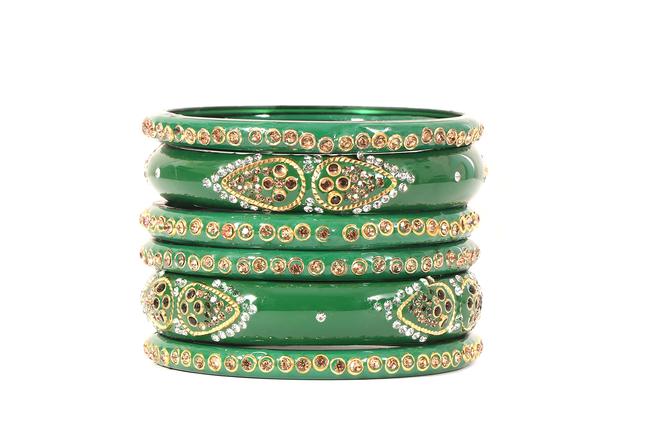 Navjaitraditional Churi Glass Zircon Gemstone With Beads Studded