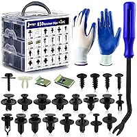 Vista 8 de Clips de retención para automóvil, clips de parachoques, remaches de plástico, 905 piezas de tornillos de metal para automóvil, juego de kit