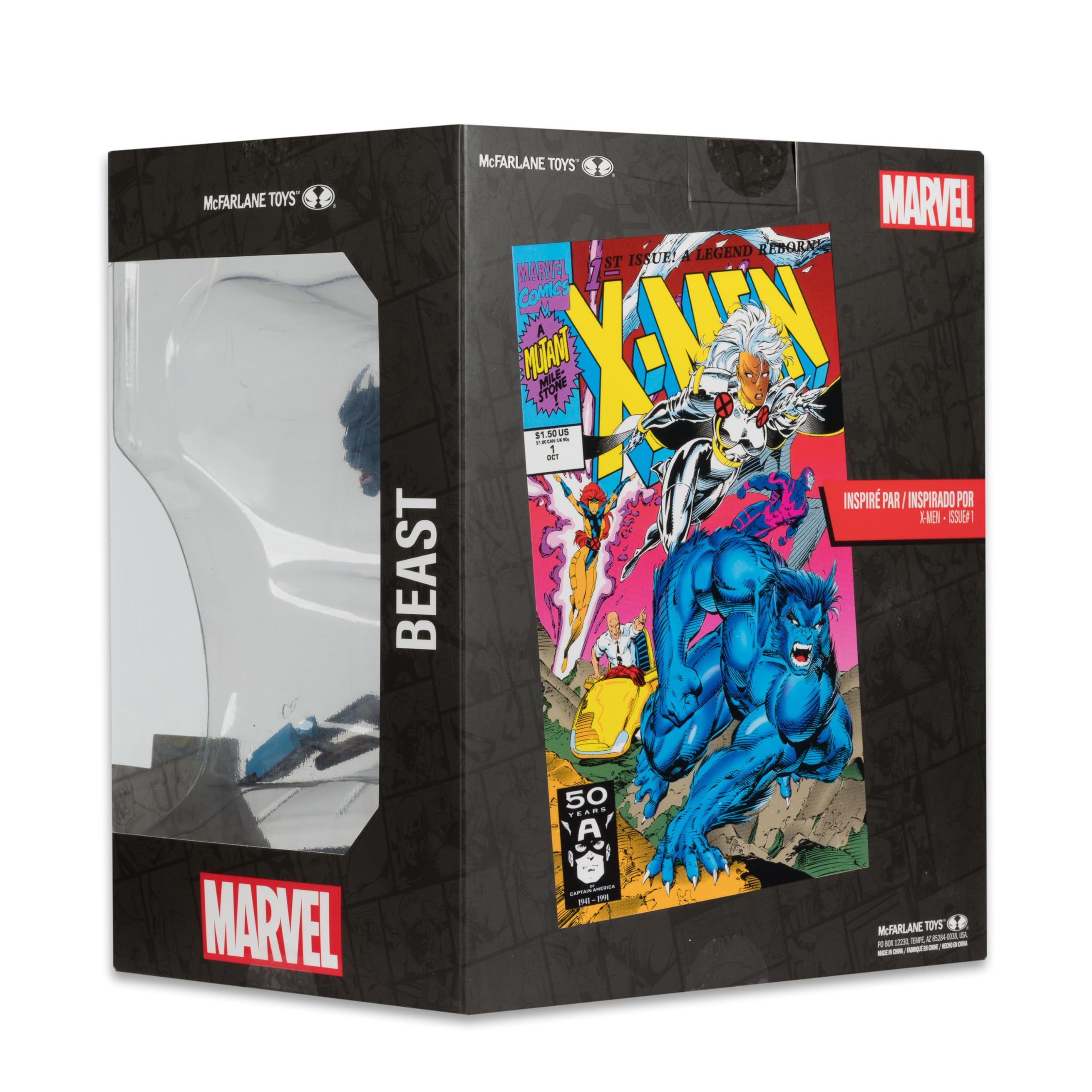 McFarlane Marvel Beast - Juguetes coleccionables a Escala 1:10 con Escena (X-Men #1)