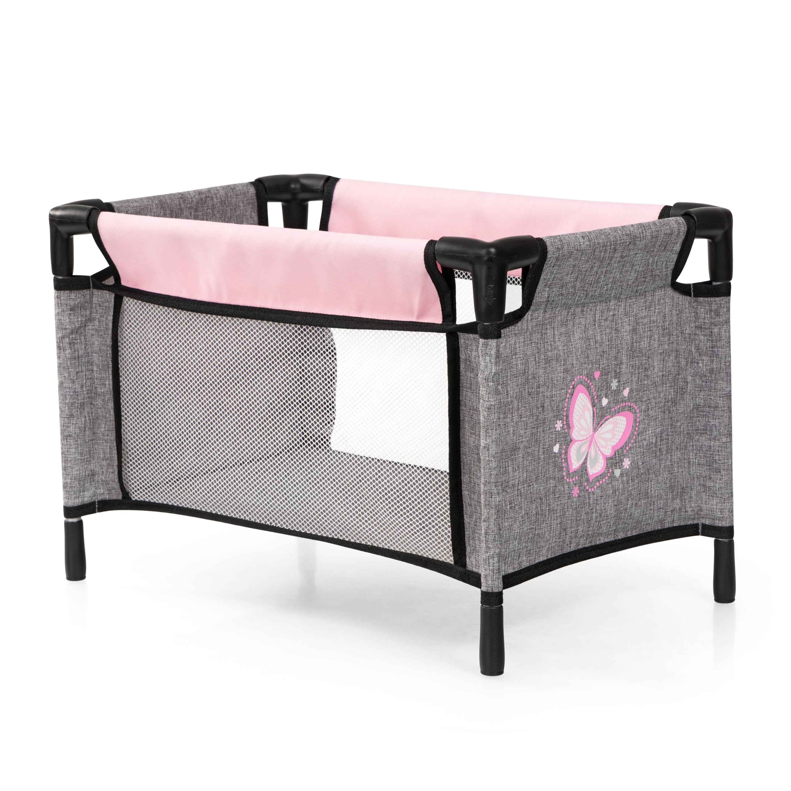 Bayer Design 61733AE Accesorios para muñecas, Cama para muñecos, Saco de Dormir, Vaso, Cubiertos, Plato y Chupete