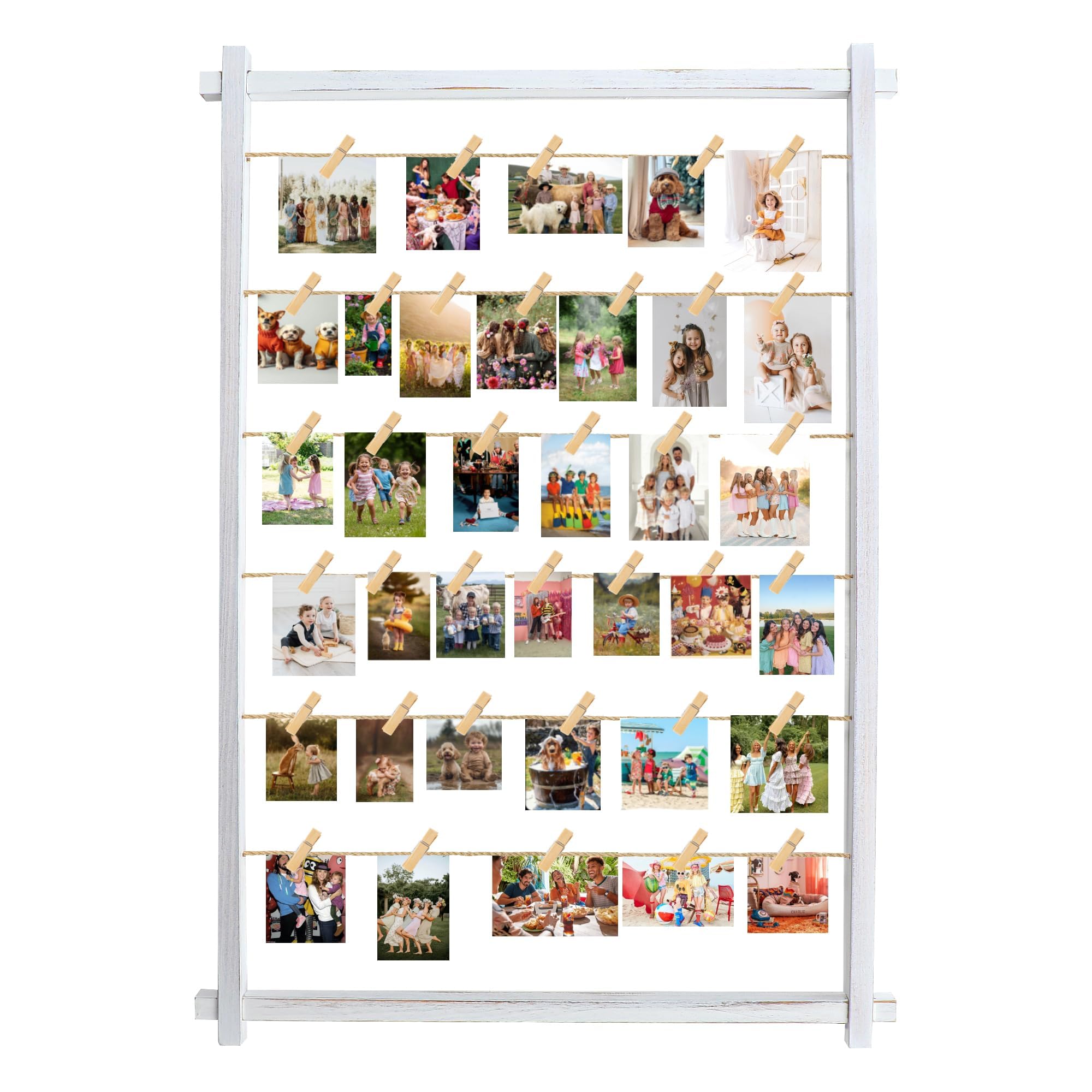 Photo Display Board,Graduation Picture Display,Collage Frame with Clips