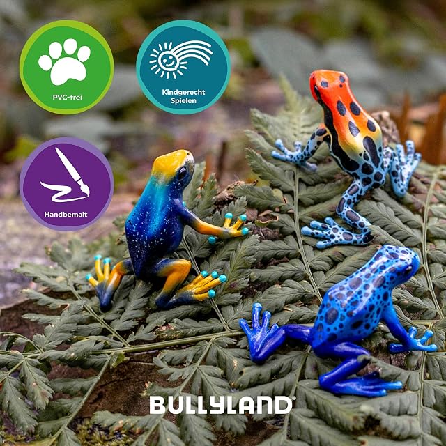 Foto 2 de 3 de Bullyland 68523 - Figura de Juguete con Rana Azureus, Aprox. 3 x 6,5 cm, Ideal como Figura de Tarta…