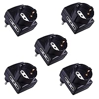 Electraline 92396 Confezione da 5 Adattatori Multipresa con Spina Salvaspazio