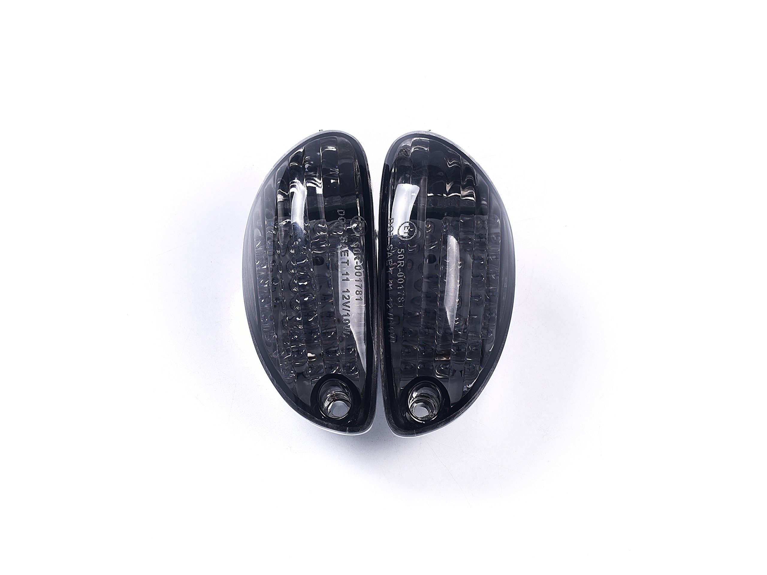 TOPZONE Fit Suzu-ki 2006-2019 GSX-R600/750; 2007-2016 GSX-R1000; Su-zuki LED Turn Sigal, Idicator, Blinker (LED Installed, Smoke)