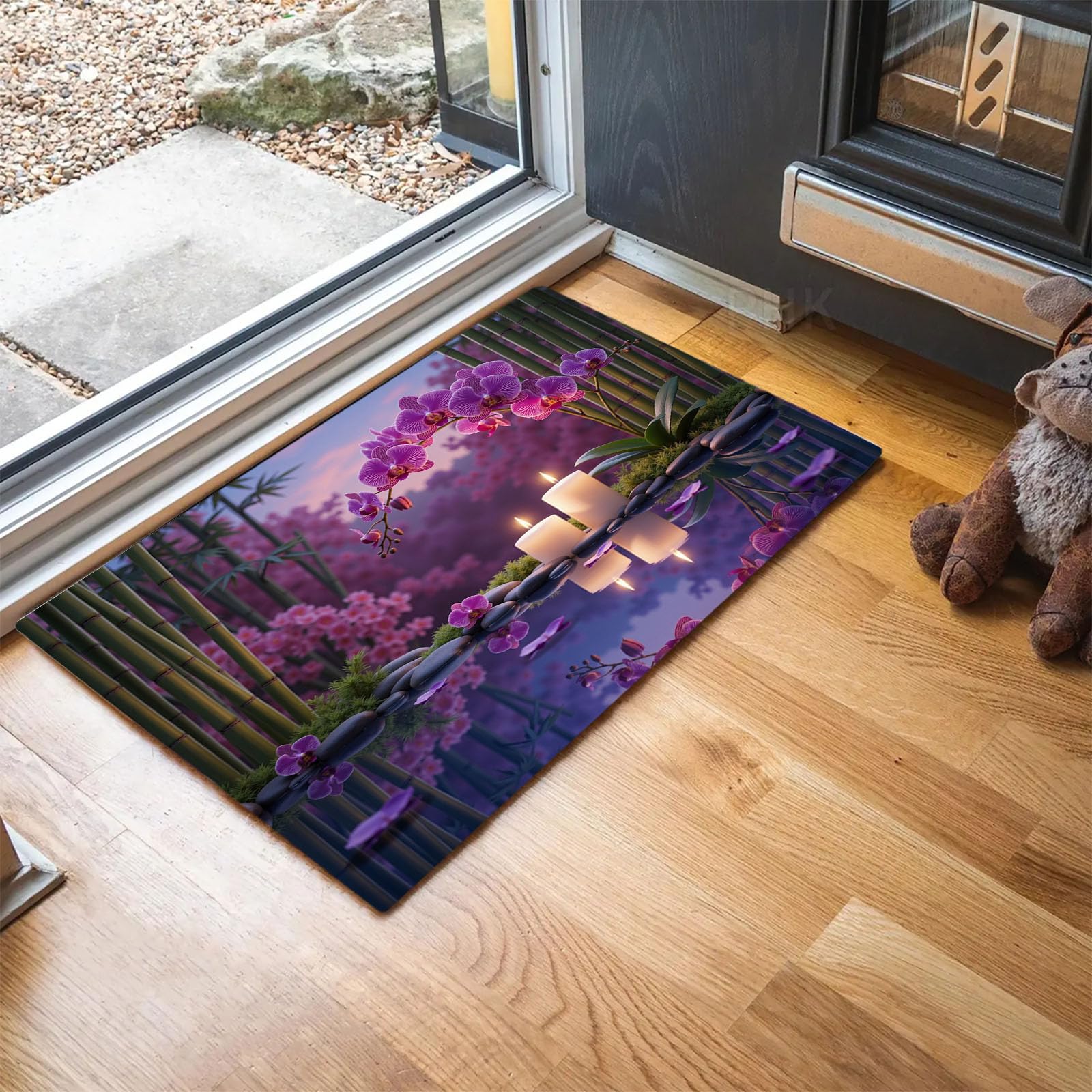 Paillasson Super Absorbant Antidérapant 60x90cm Tapis Entrée Violet
