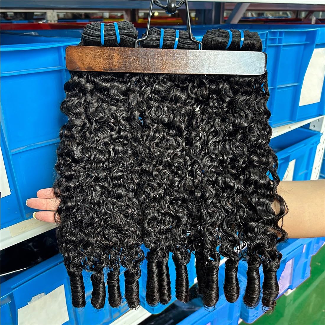 Bele Burmese Curly Hair Bundles 16 16 16 inch 12A Virgin Human Hair 3 Bundles 100% Unprocessed 3C4A Water Curly Weave Bundles Human Hair with Spiral Curls for Women Natural Color