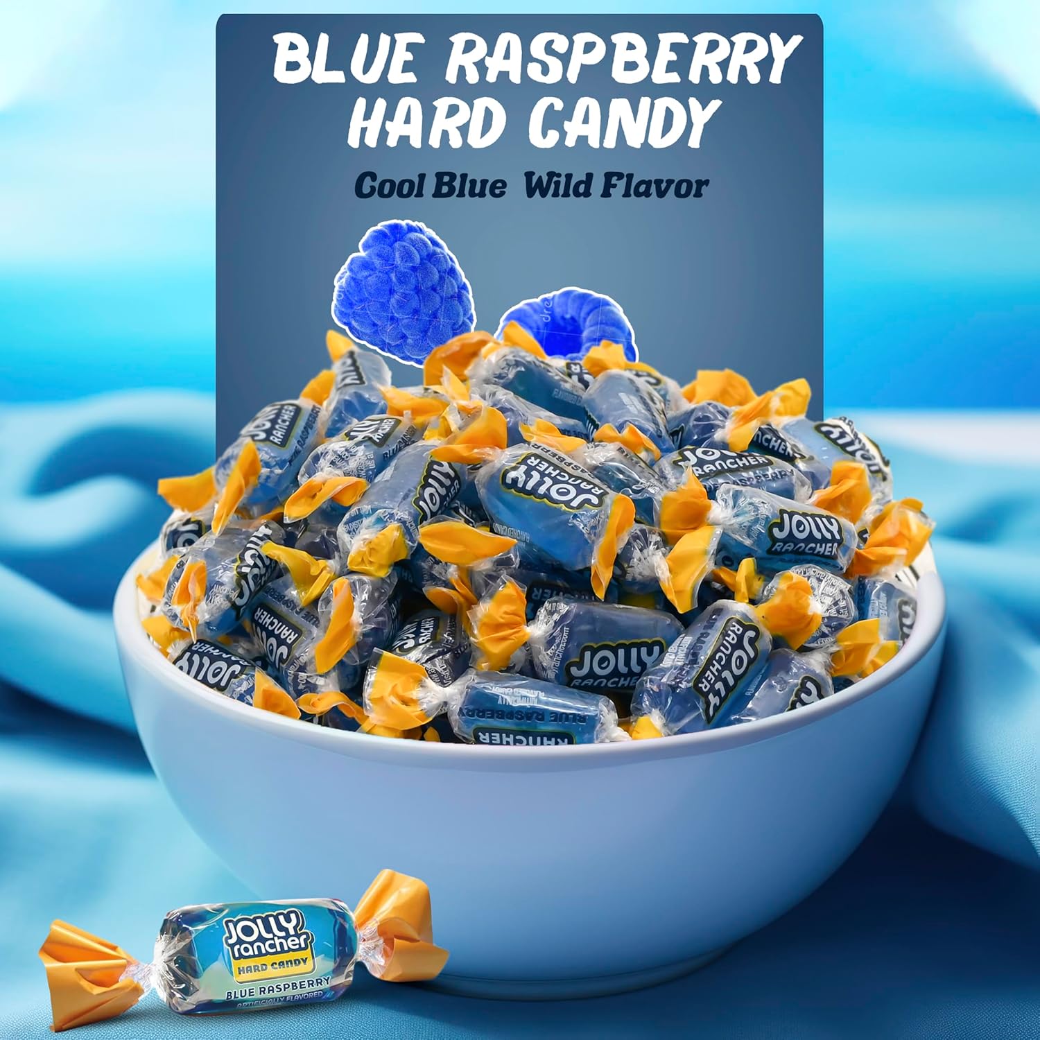 Blue Raspberry J Ranchers Hard Candy – Original Flavor – 1 LB Bulk Bag