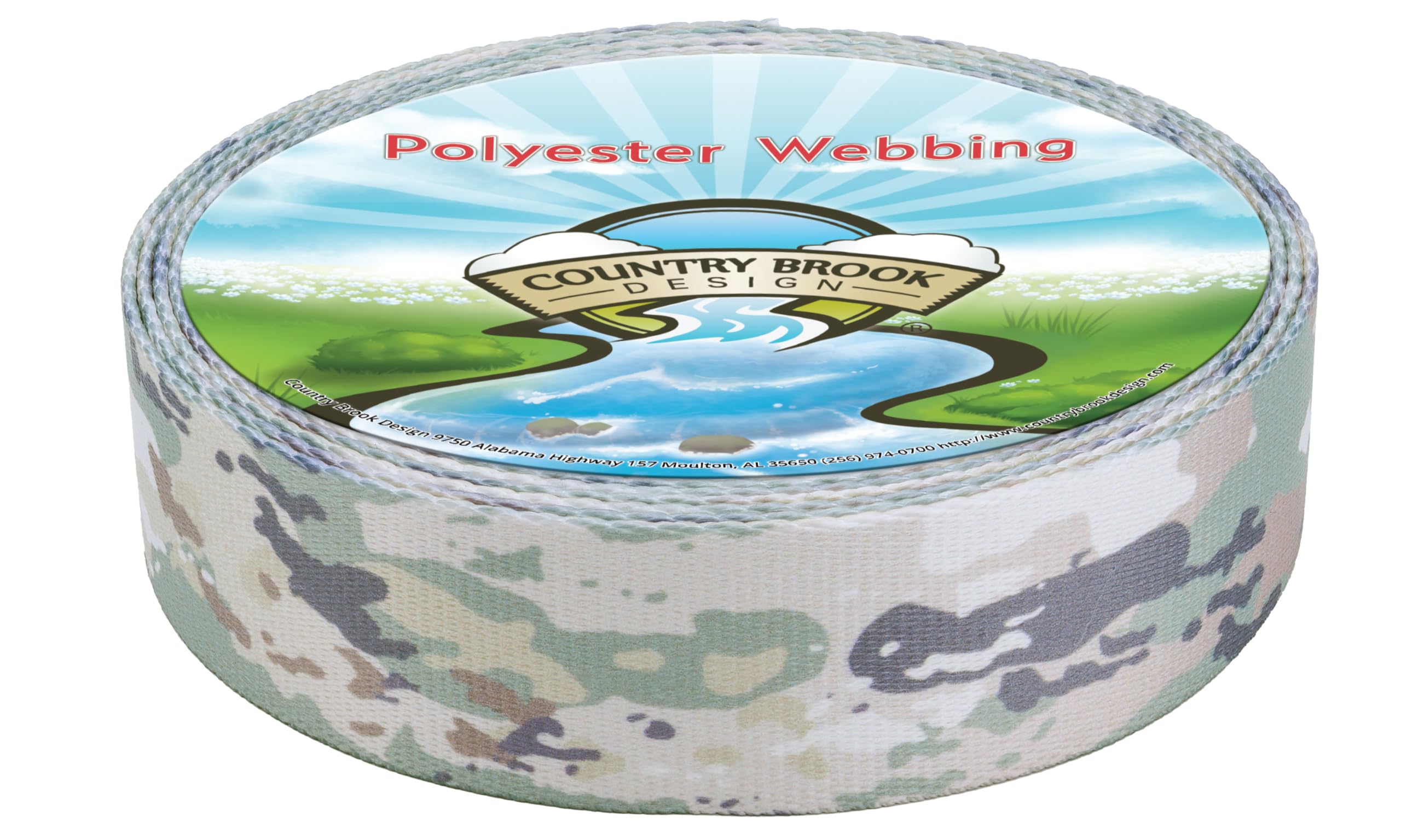 Country Brook Design - Mountain Viper Camo Polyester Webbing