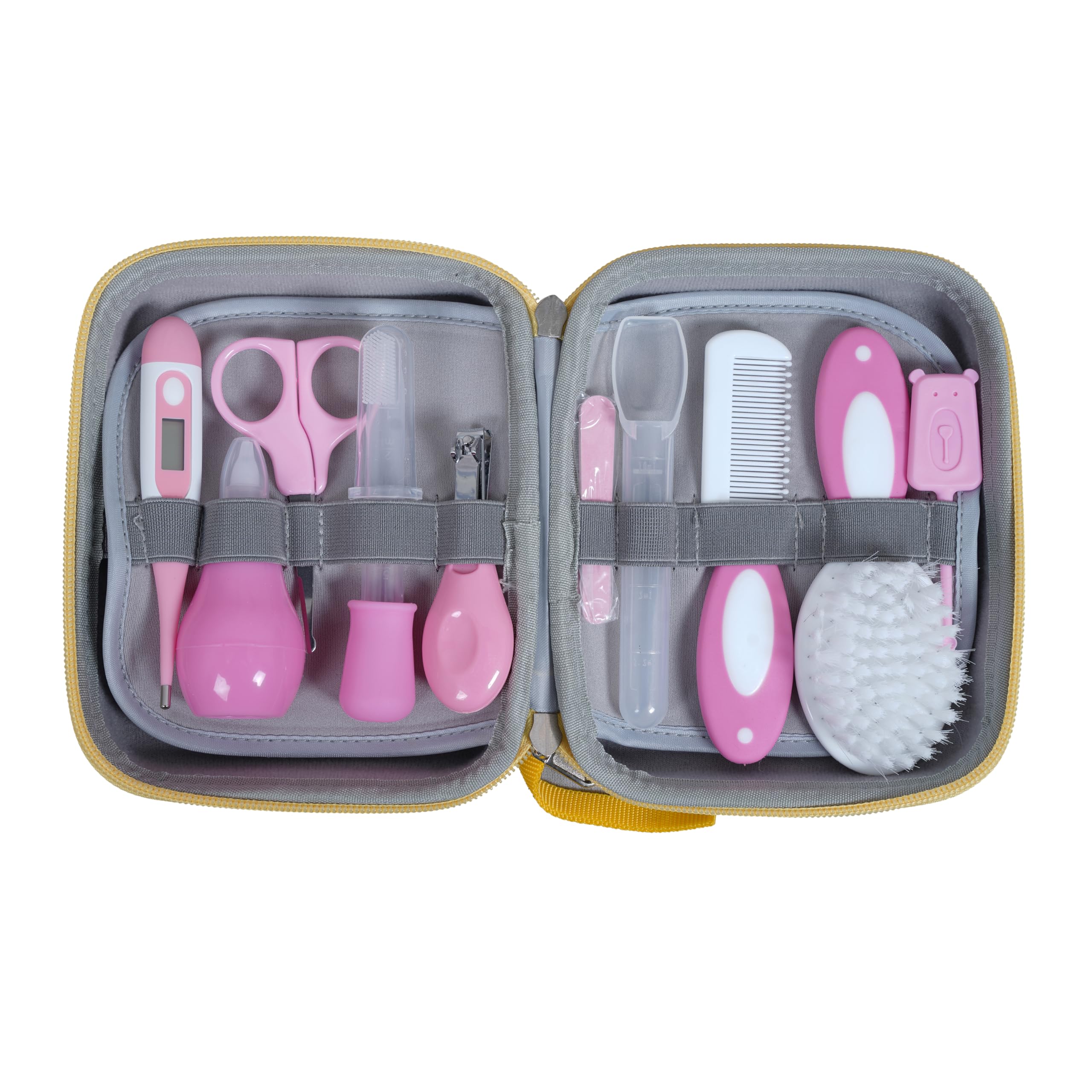 Kids Station 11 in 1- Baby Grooming Kit – Newborn Care Essentials in EVA Travel Case (Pink, Eva Case)