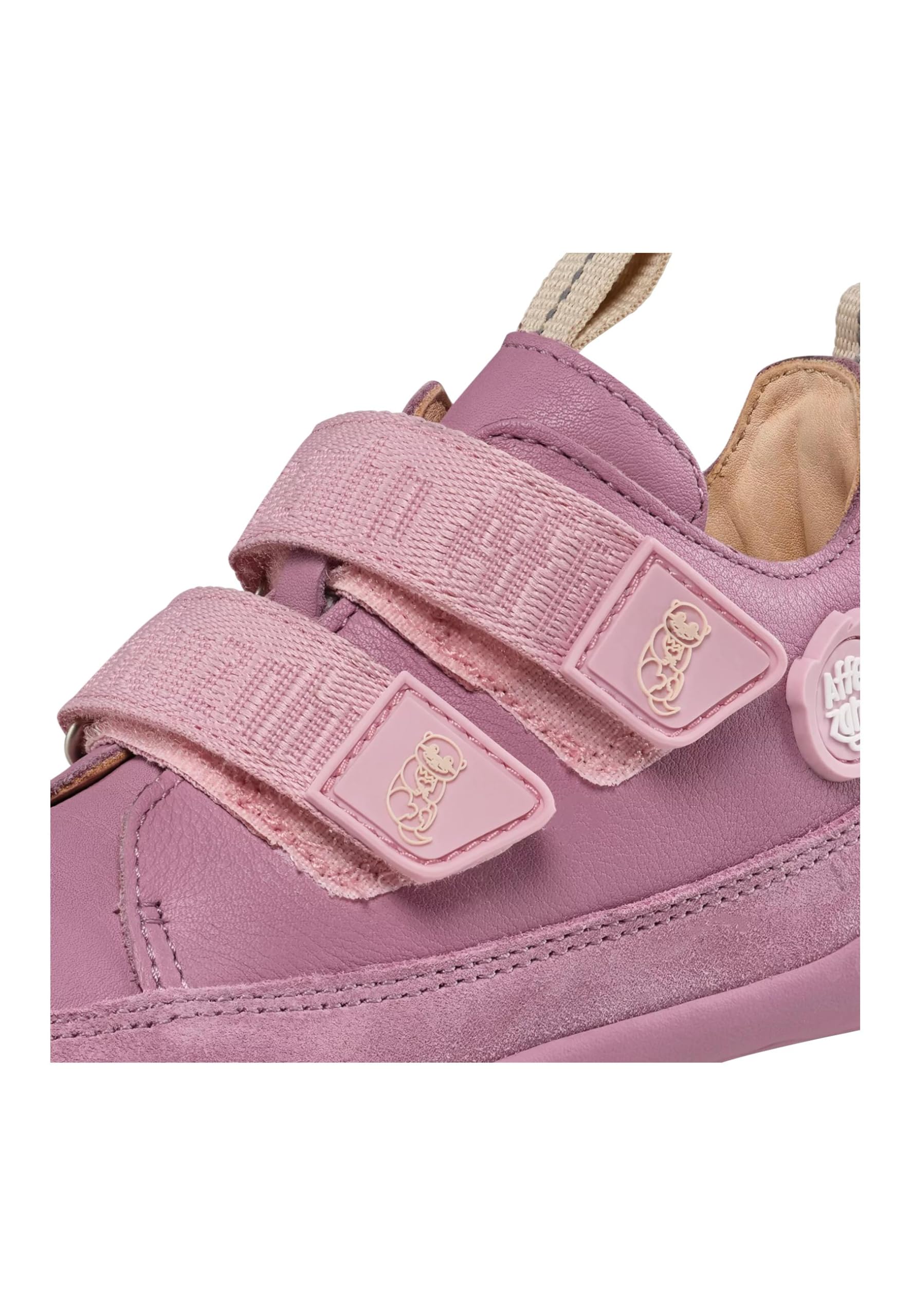 Affenzahn Scarpa Bassa Pelle Buddy con Chiusura in Strappo morbide Antiscivolo Flessibili Riflettenti per Ragazzi e Ragazze nelle Taglie 21-32