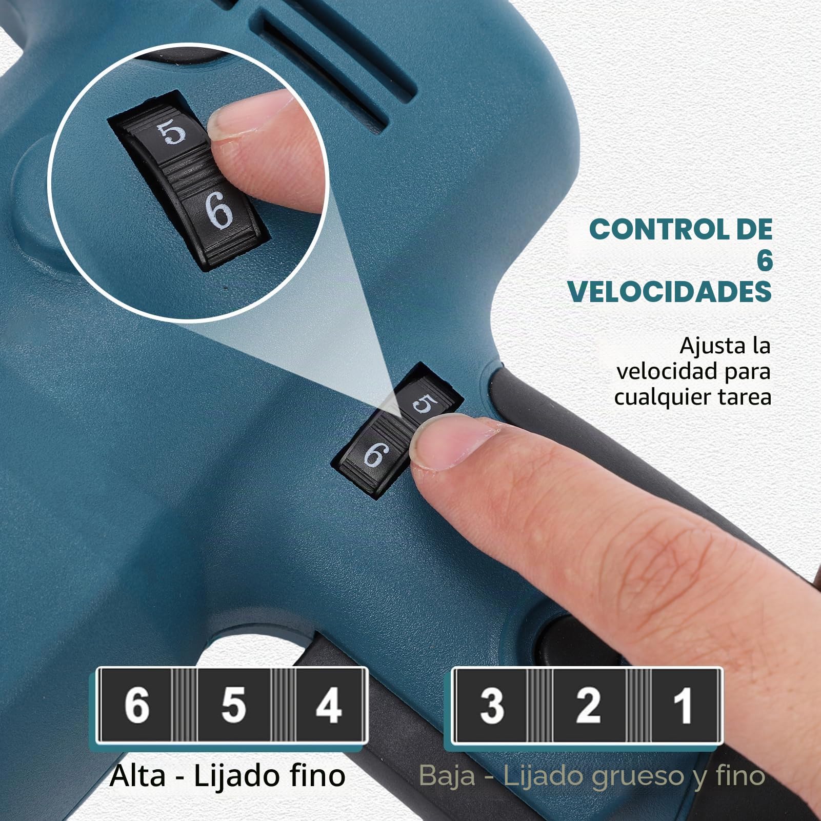 Máquina alisadora de pared de 1680 W compatible con batería de 18 V/20 V, paleta de cemento eléctrica inalámbrica con ajuste de 6 velocidades, función de mezcla, múltiples almohadillas, para