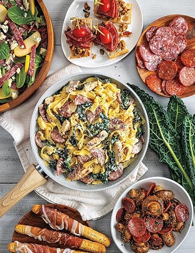 Miniatura 7 de Fiorucci Charcutería Pepperoni, tamaño familiar, libre de nitritos y antibióticos, sin curar, 1 libra, paquete de 1