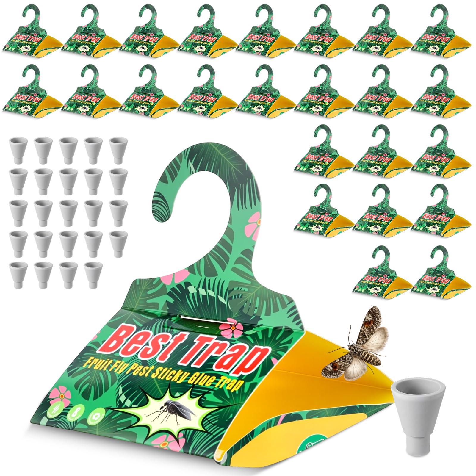 Piège à carpocapse pommier avec phéromone : lot de 24 kits de piégeage pour arbres fruitiers