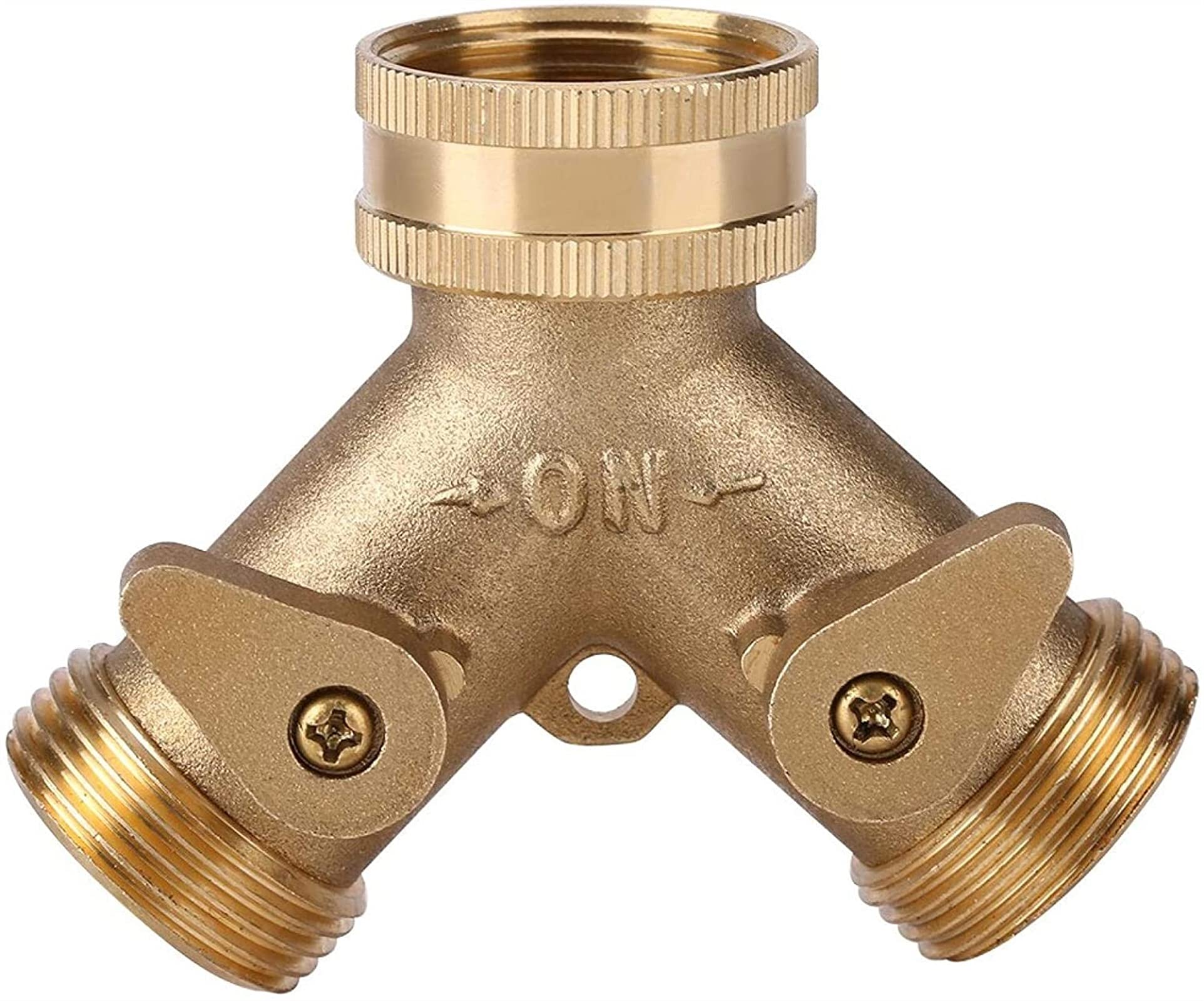 3/4 Zoll 2 Way Splitter Messing Wasser Schlauch Tap Schnellanschluss, Y Ventilschlauch Splitter Garten Tap Connector Mantel Messingschlauch Armaturen