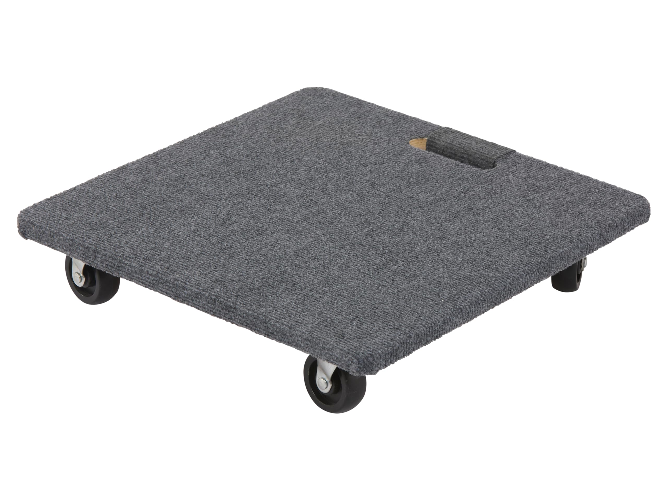 Transport Dolly, Heavy Duty 400kg Capacity Wooden Platform Trolley with Carry Handle and Swivel Castors for Moving Furniture, Appliances, Equipment (Carpet Top)