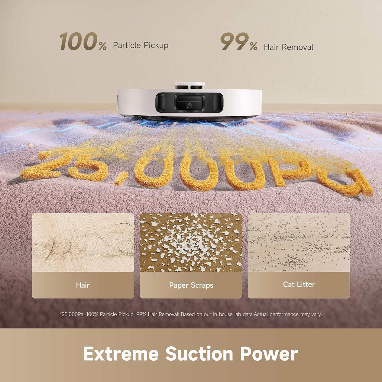 DREAME D30 Ultra Robot Vacuum and Mop, 25,000Pa Powerful Suction, All-in-One Base Station with 100 Days Auto-Empty, MopExtend Tech for Edge Cleaning, Smart Obstacle Avoidance, White 3 81naOGASE5L. AC SL1500