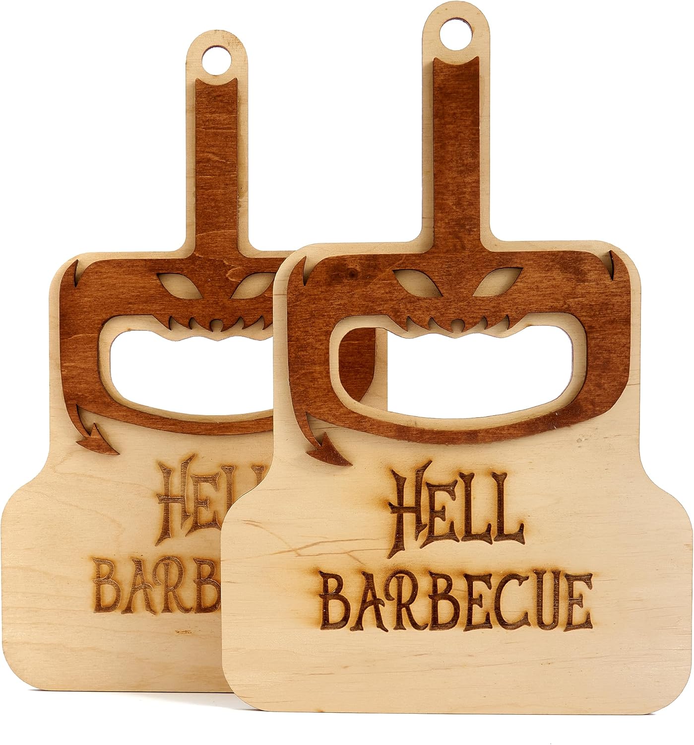 Barbecue Hand Fan, 2 Pcs - Strong Blower for BBQ with Handle - Wooden Outdoor Hand Fan - Grill Fan with Handle for BBQ, Camping, Picnic