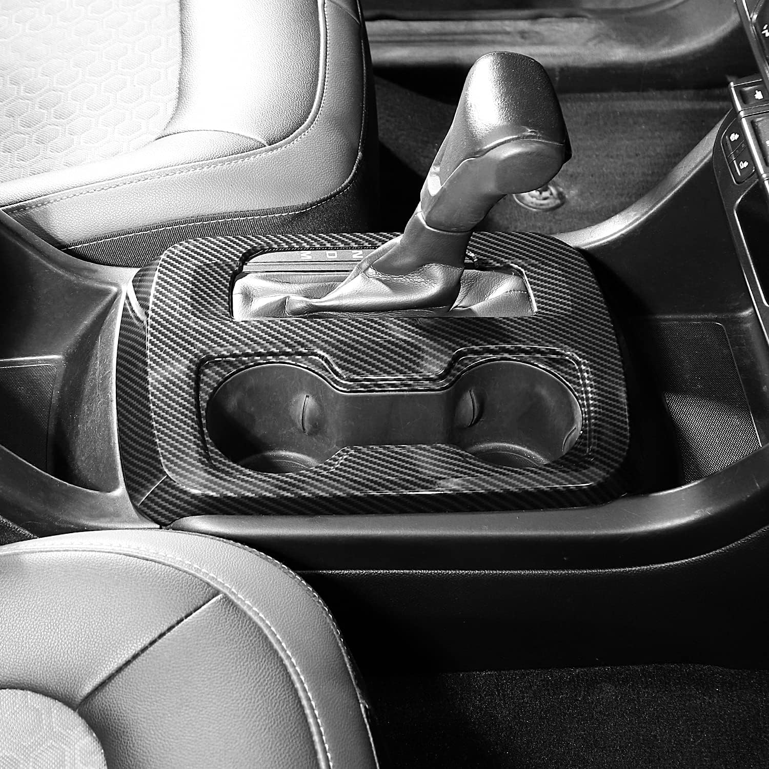 Jimen Compatible with Chevrolet Colorado/GMC Canyon 2014-2022, Gear Panel Trim Cover (Carbon Fiber)