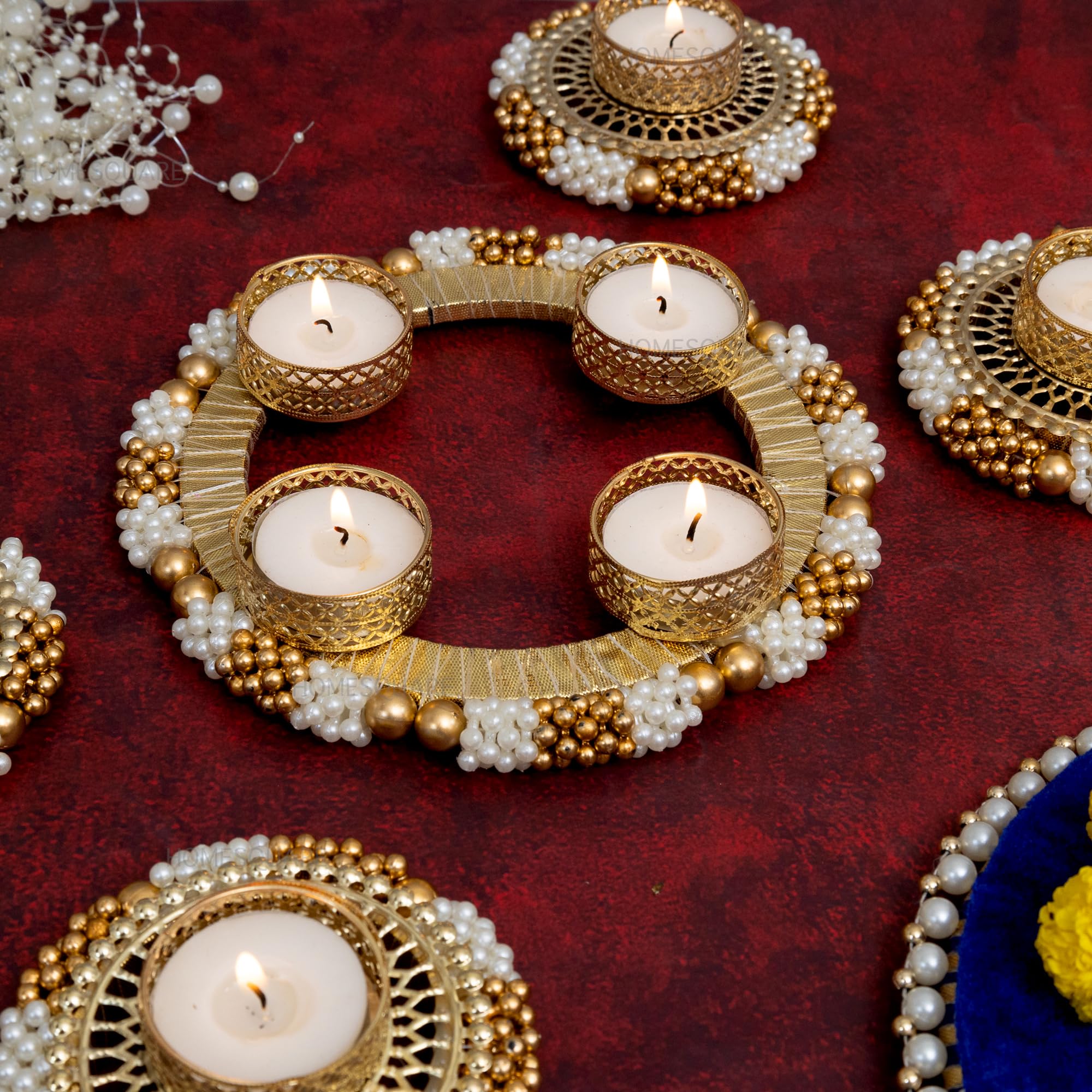 See full amazon price history chart for HomeSquare Tealight Holder Rangoli with Artificial Flowers & Tea Lights - Set of 5 Tealight Candle Holder HomeSquare Tealight Holder Rangoli with Artificial Flowers & Tea Lights - Set of 5 Tealight Candle Holder (B0DGV1VJCT) Amazon Price History, Amazon Price Tracker