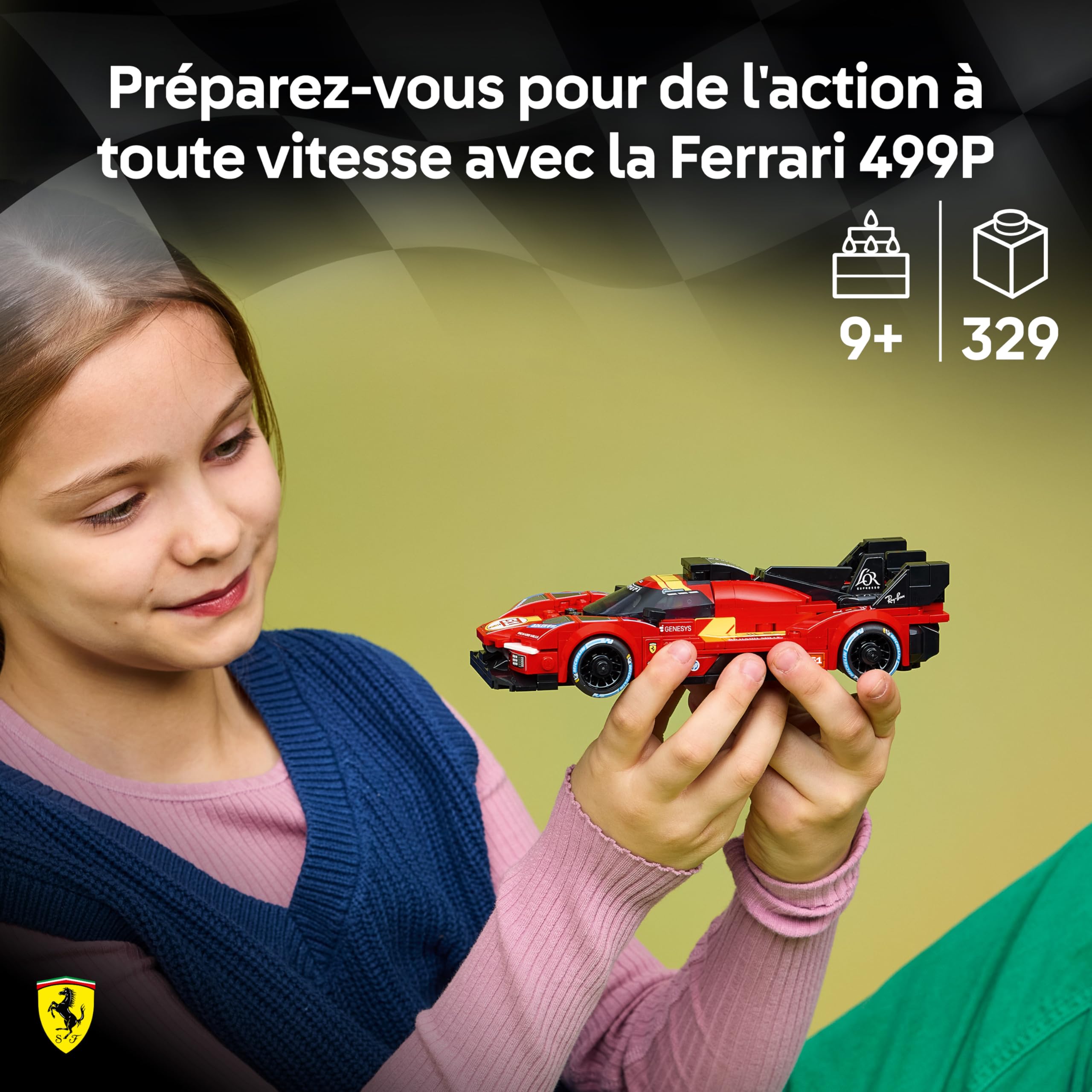 LEGO Speed Champions Ferrari 499P - Jouet Voiture de Course - Maquette STEM avec Minifigurine Collector de Pilote - Cadeau sur Le Thème du Sport Automobile pour Garçon dès 9 Ans ou Fan 77261