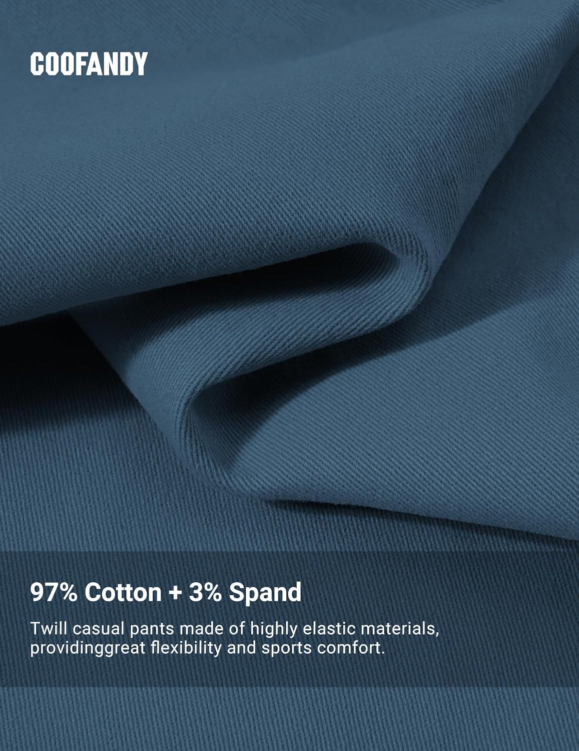 COOFANDY Mens Chino Pants Casual Business Dress Pants Stretch Golf Trousers with Pockets - Image 5