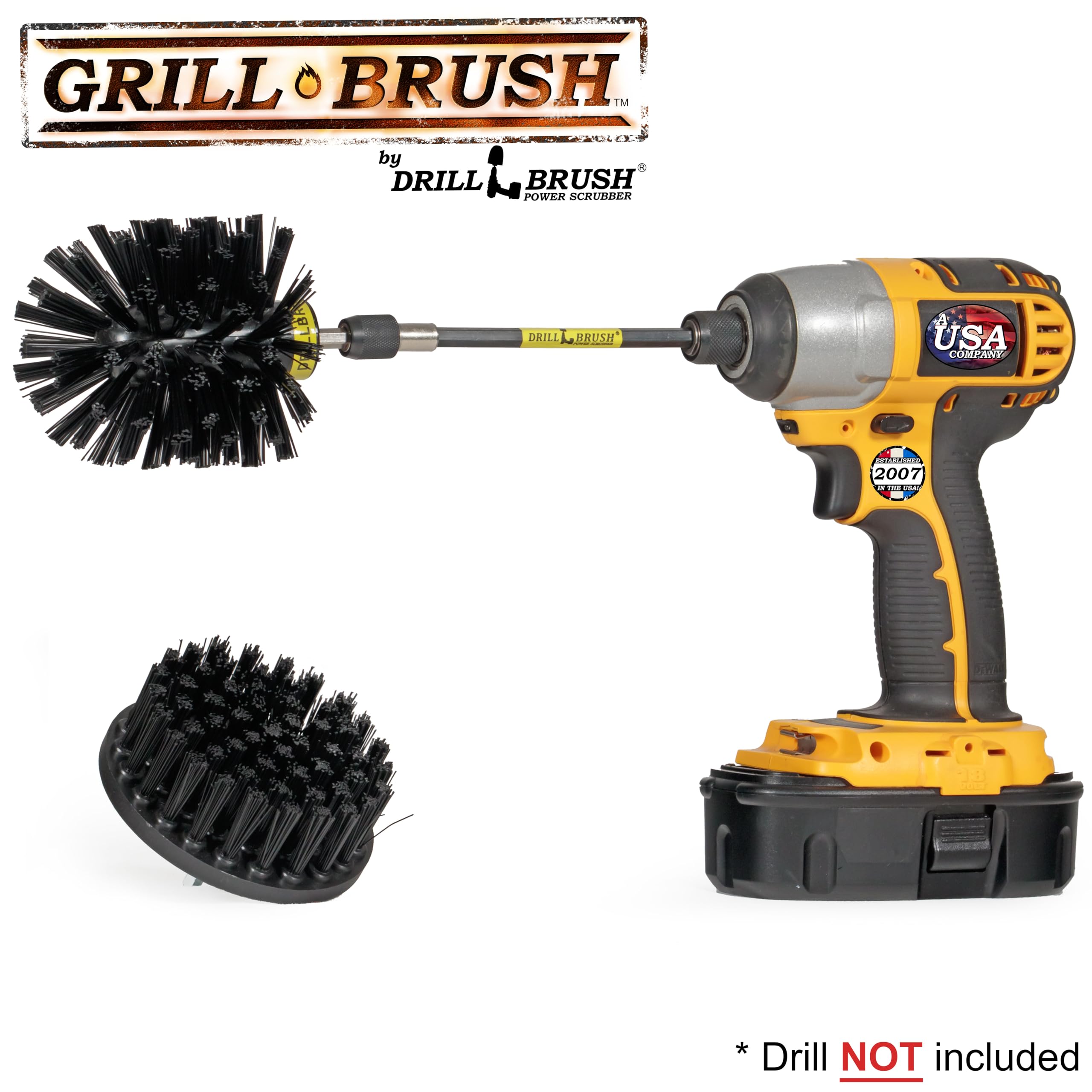 Suministros de limpieza para parrilla y ahumador, cepillo de nailon para taladro con extensión, limpiador eléctrico giratorio para limpieza doméstica, herramientas de limpieza industrial, alternativa 4