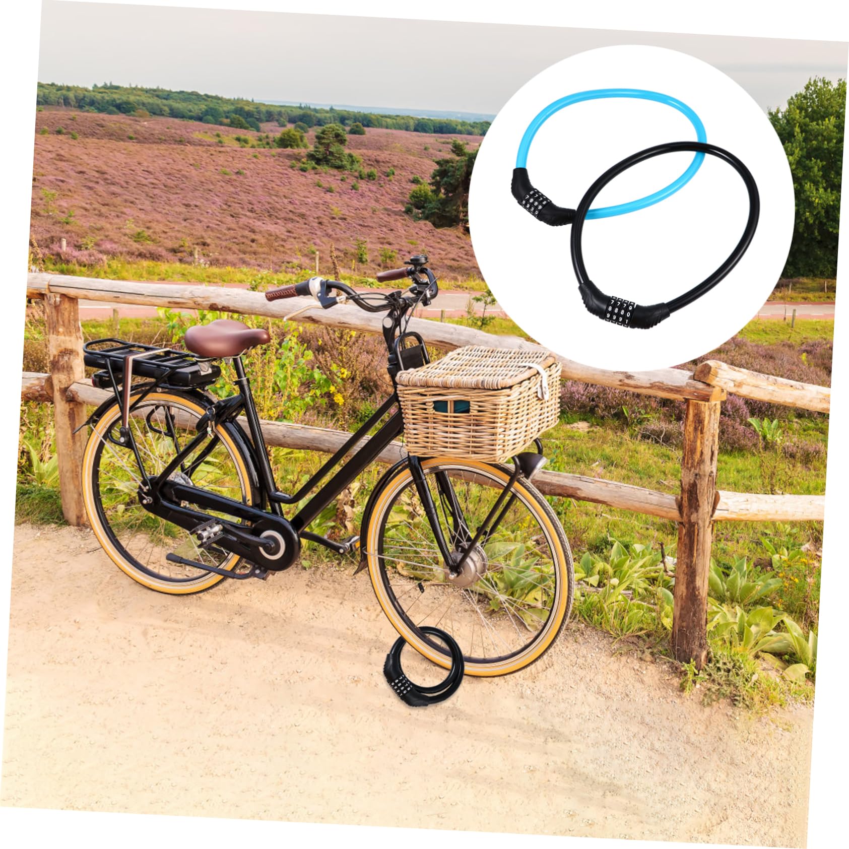 OSOLADY 2pcs Bike Code Lock Durable Four Chain Lock for Bicycles Motorbikes Reliable Protection Against Stylish Design Easy to Carry Random Color