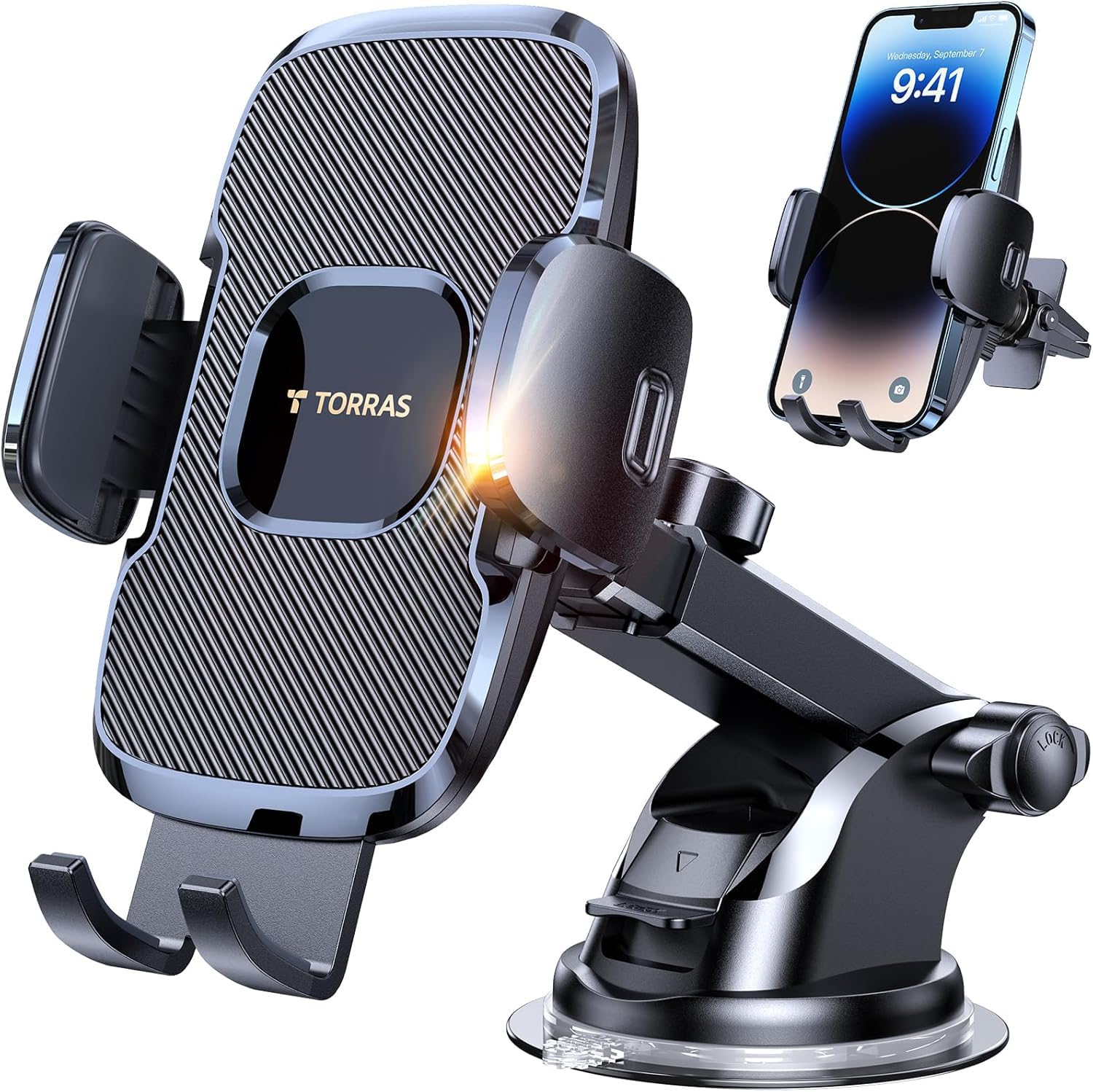 SER FLYMON Mobile Phone Holder Car Mobile Phone Holder, Black