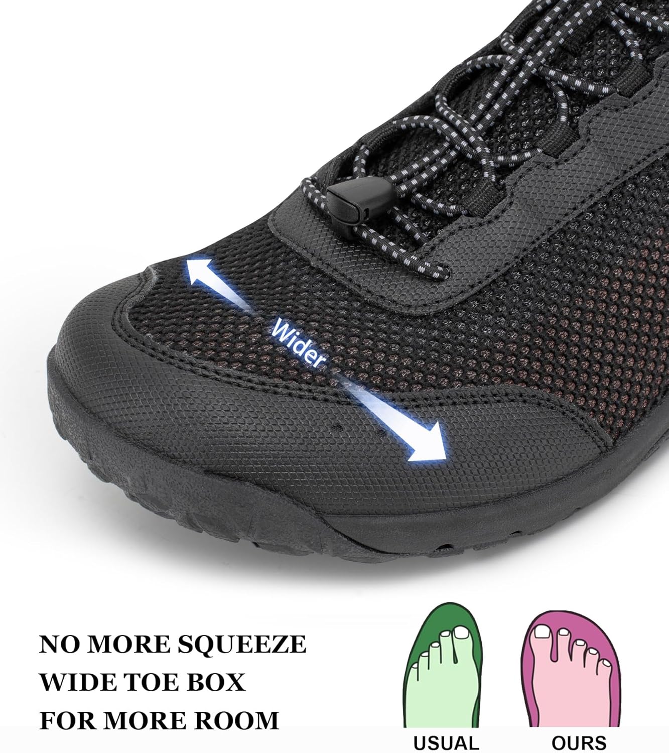 Women's Barefoot Water Shoes - Minimalist Zero Drop Swim Shoes with Wide Toe Box - Quick-Dry Aqua Socks for Beach, Kayak, Hiking & Fishing