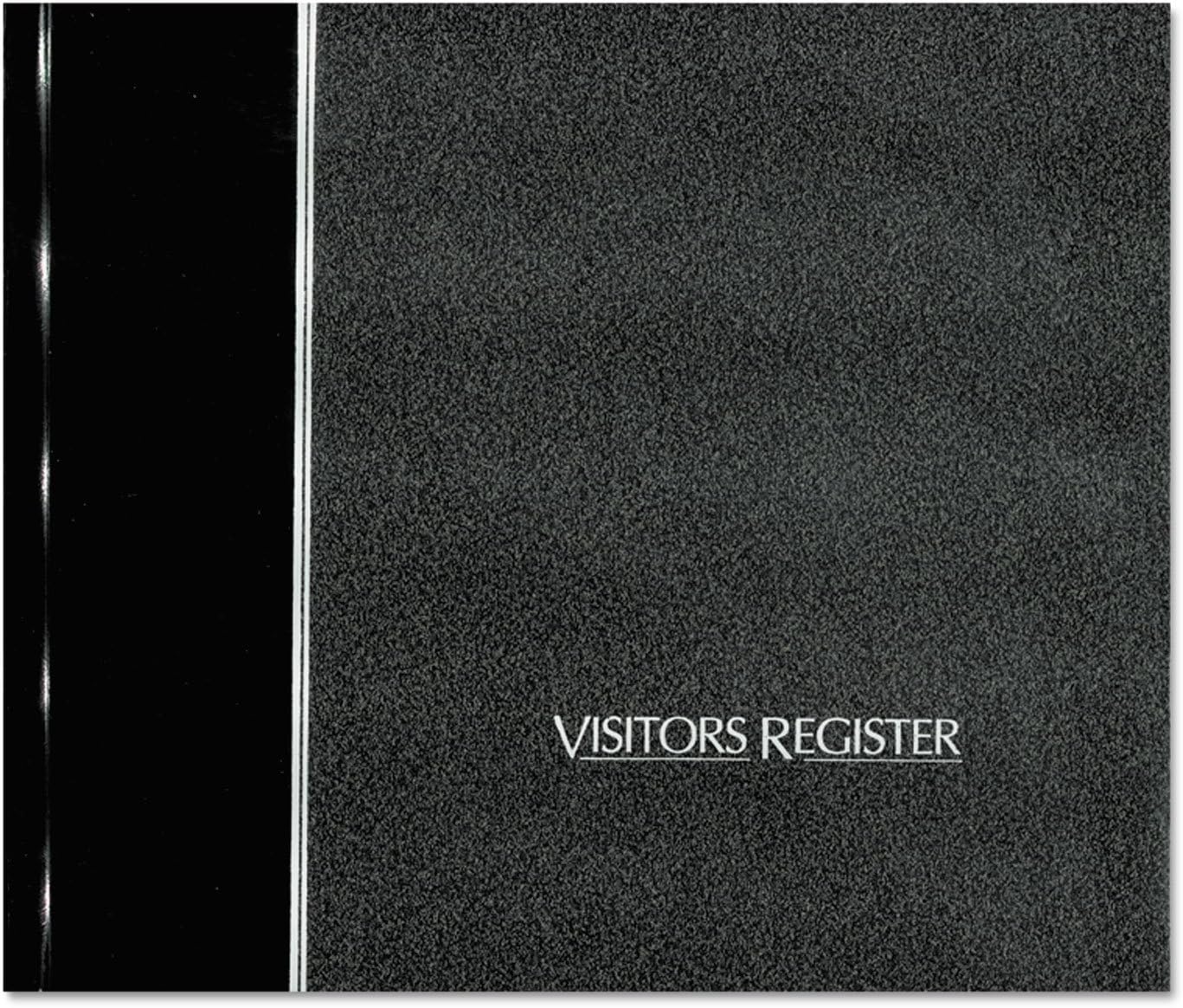 National 57802 Visitor Register Book Black Hardcover 128