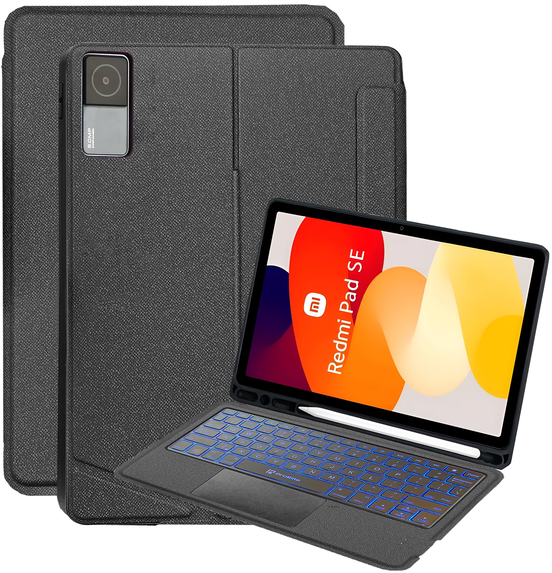 ProElite Wireless Bluetooth TouchPad Keyboard Case for Redmi Pad SE 11 inch, Magnetic Detachable Wireless Bluetooth TouchPad Keyboard Built-in 7-Colors Backlit, Black (B0D4Z6D1NS) Amazon Price History, Amazon Price Tracker