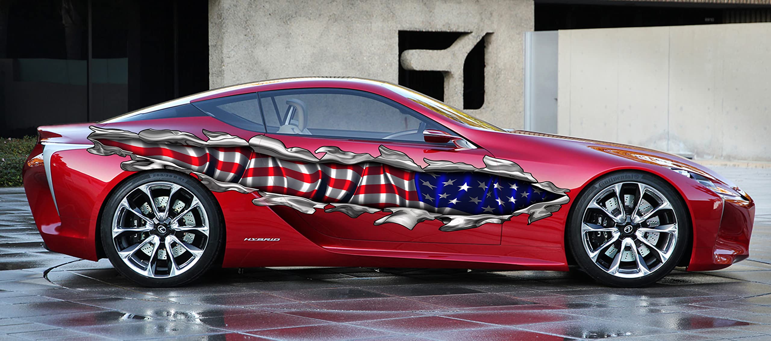 Drawings Of American Flag Decals On Cars US Flag Vinyl Pillar Decals