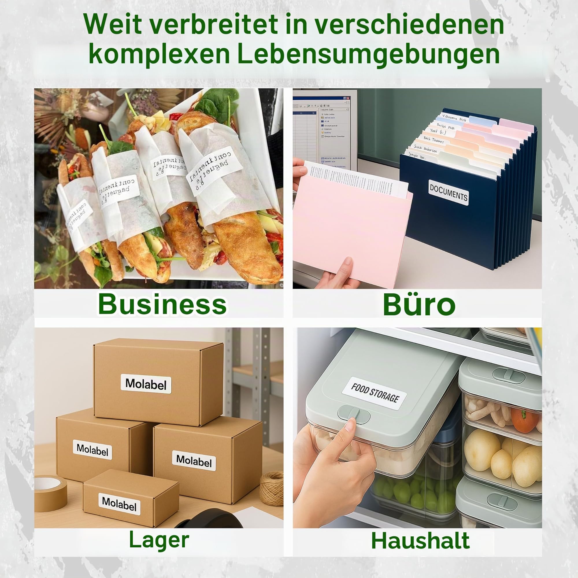 10 Rollen 99010 RFID Adressetiketten 28 x 89 mm für LabelWriter 550 | Ersatz für S0722370 mit RFID-Chip und 130 Etiketten je Rolle, kompatibel mit Dymo LabelWriter 550 Druckern