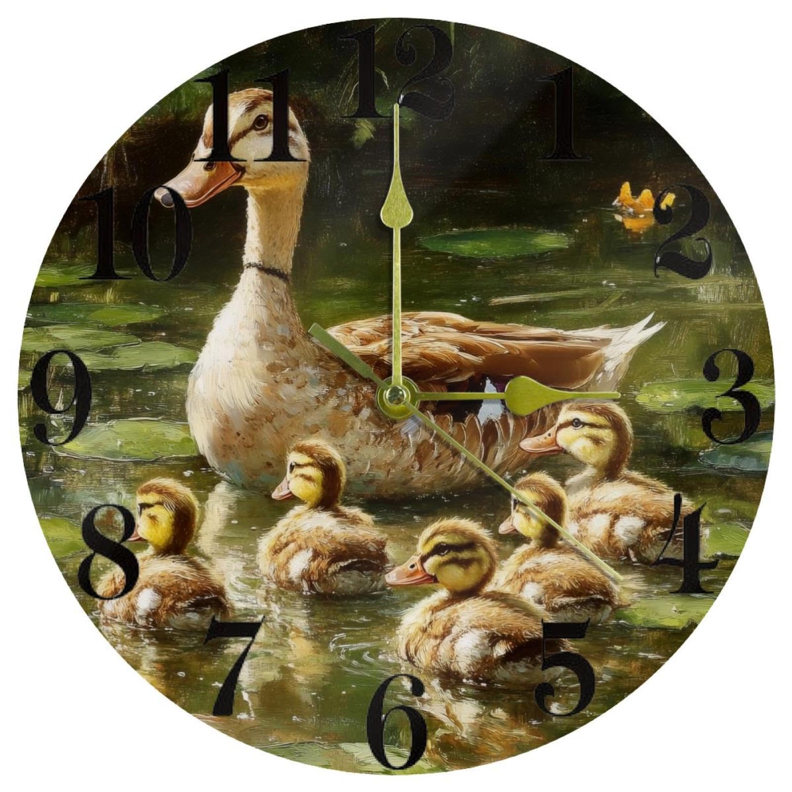 Horloge murale indienne canard ronde idéale pour embellir la cuisine