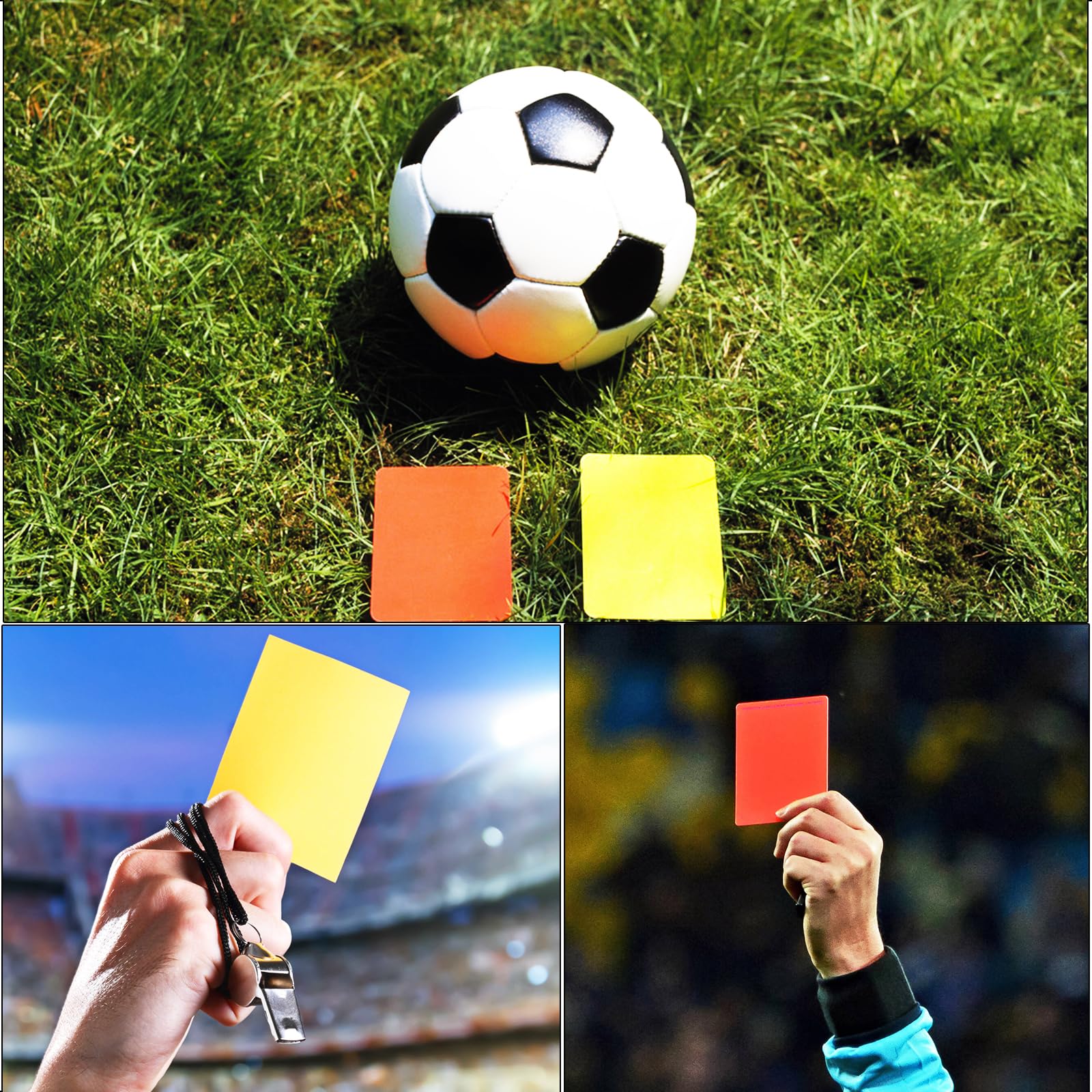 Juego de 20 Tarjetas de árbitro de fútbol, robustas Tarjetas de árbitro Rojo y Amarillo, 8 x 11 cm, de PVC, Accesorios indispensables para Cualquier Juego de fútbol