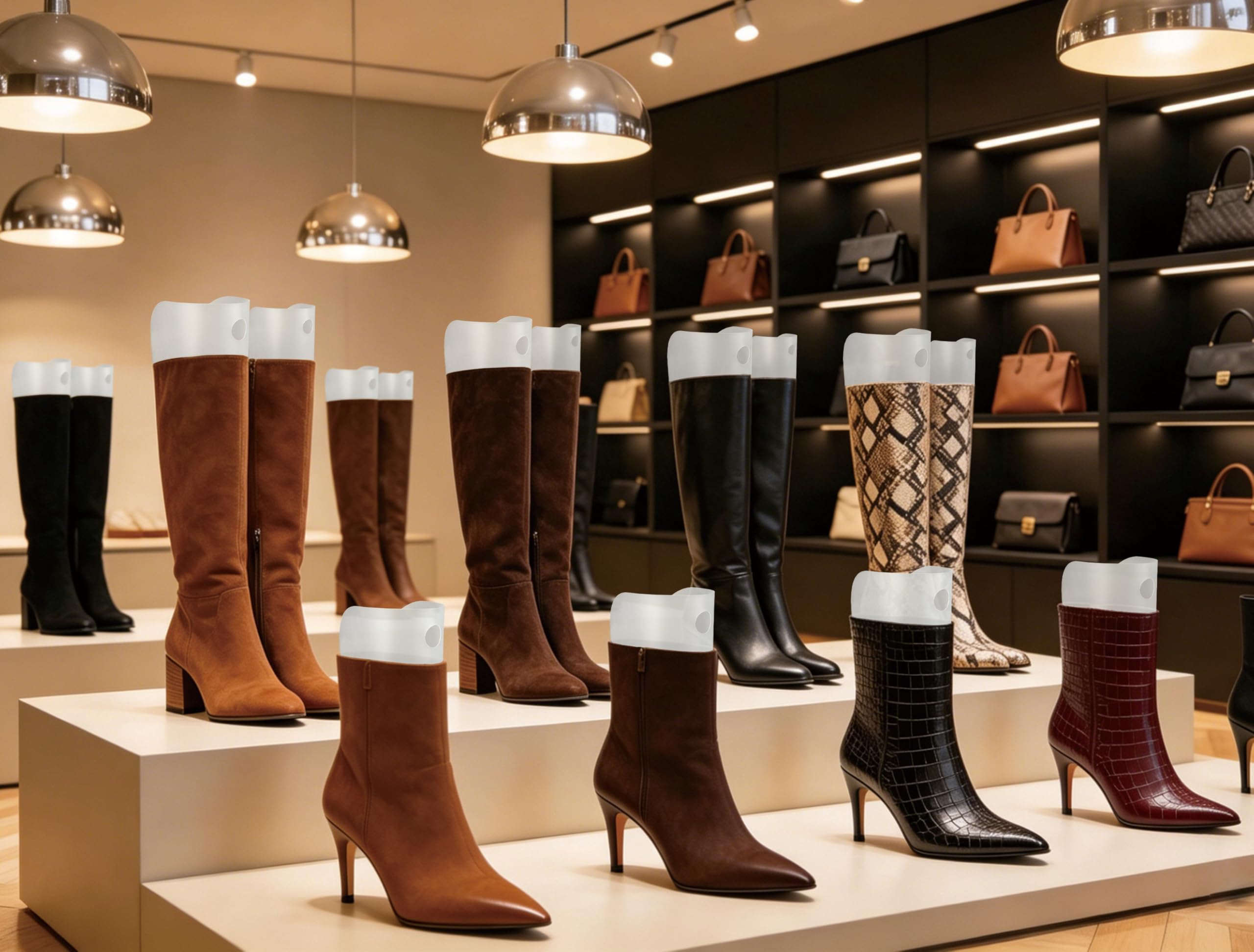 Luxdecor 32 piezas (16 pares) de 10/12/14/16 pulgadas para moldear botas, soporte para botas para mujeres y hombres, organizador