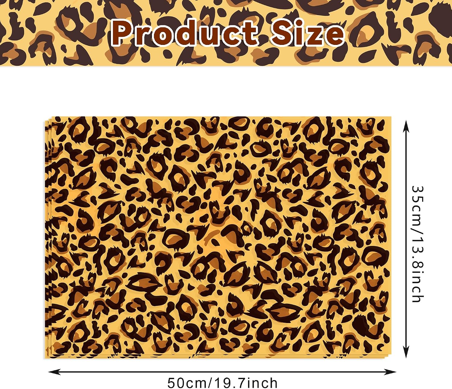 60 Pcs Sexy Leopard Print Tissue Paper