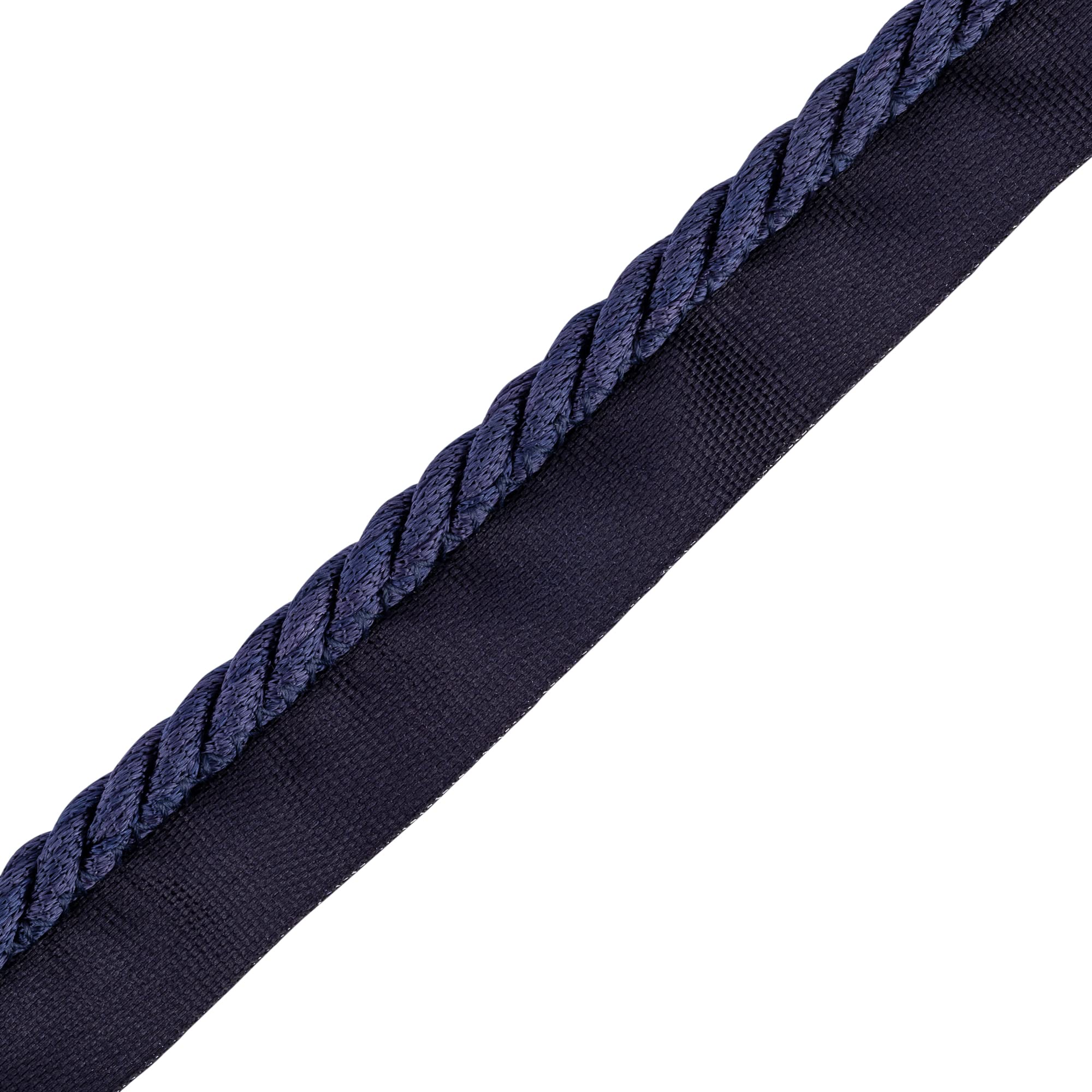 Flange Piping - 19mm Cotton Cord for Sewing, Upholstery, Cushions (Navy Blue, 1m)