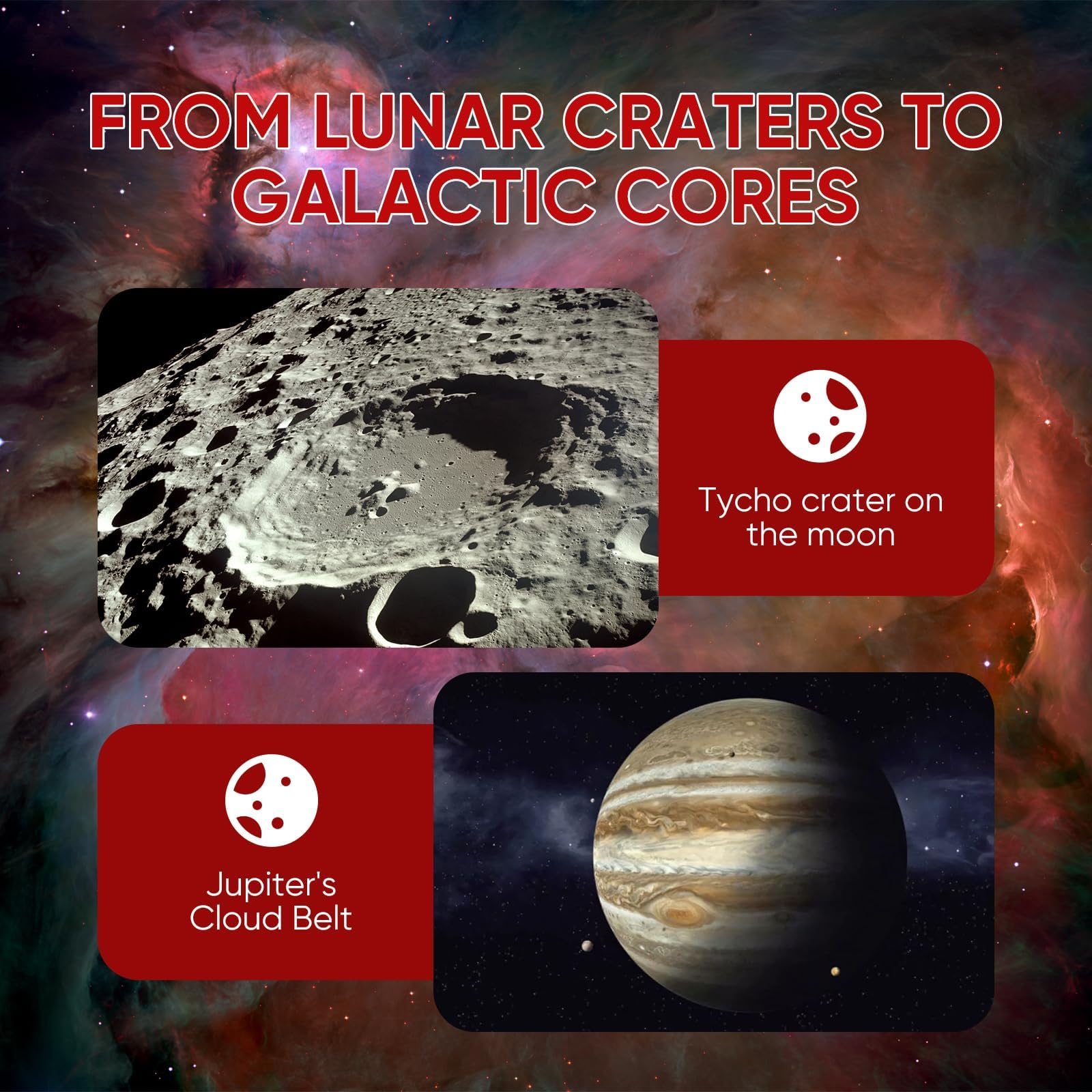 Telescopio per adulti Telescopi astronomici ad alta potenza con apertura da 80 mm con lunghezza focale di 900 mm 270X Telescopio rifrattore professionale treppiede in acciaio inossidabile