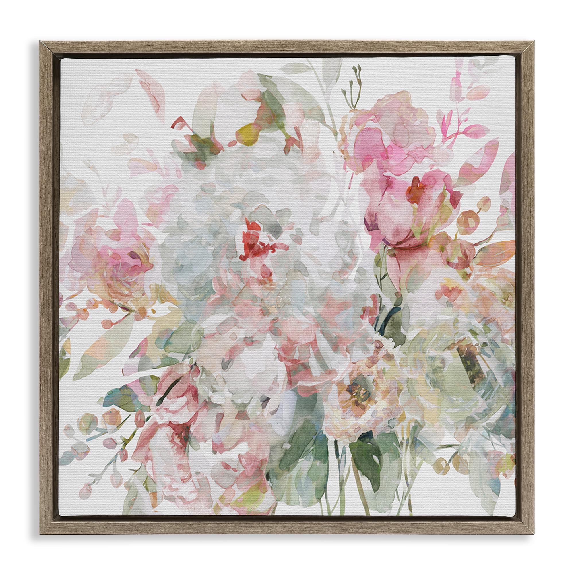 'Romantic Pastel Blossoms'| Floating Frame Canvas Art