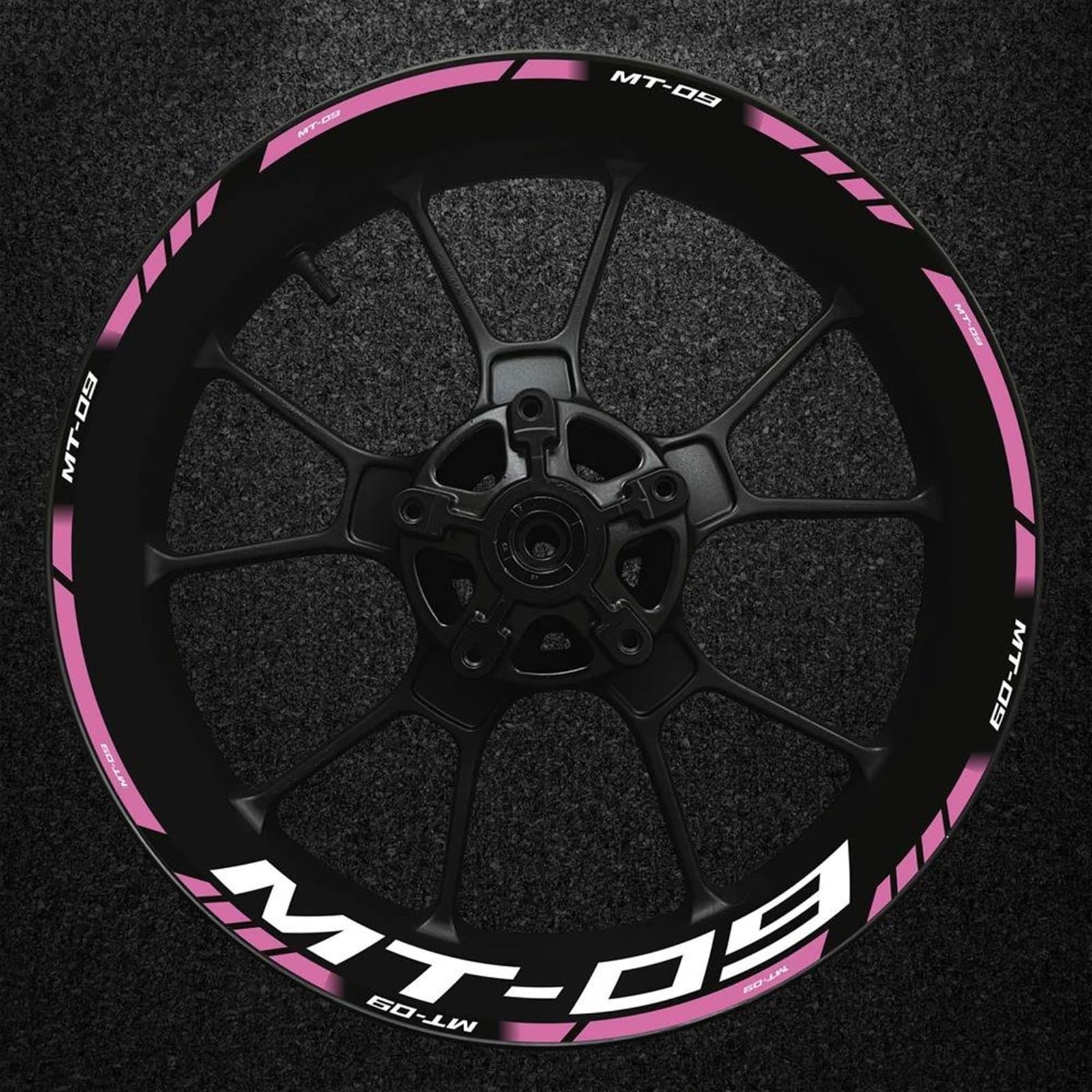 Motorcycle Wheel Sticker Rim Decal Hub Stripe Tape Waterproof Decals for Yamaha Mt-09 Mt09 Decorative(Color6)