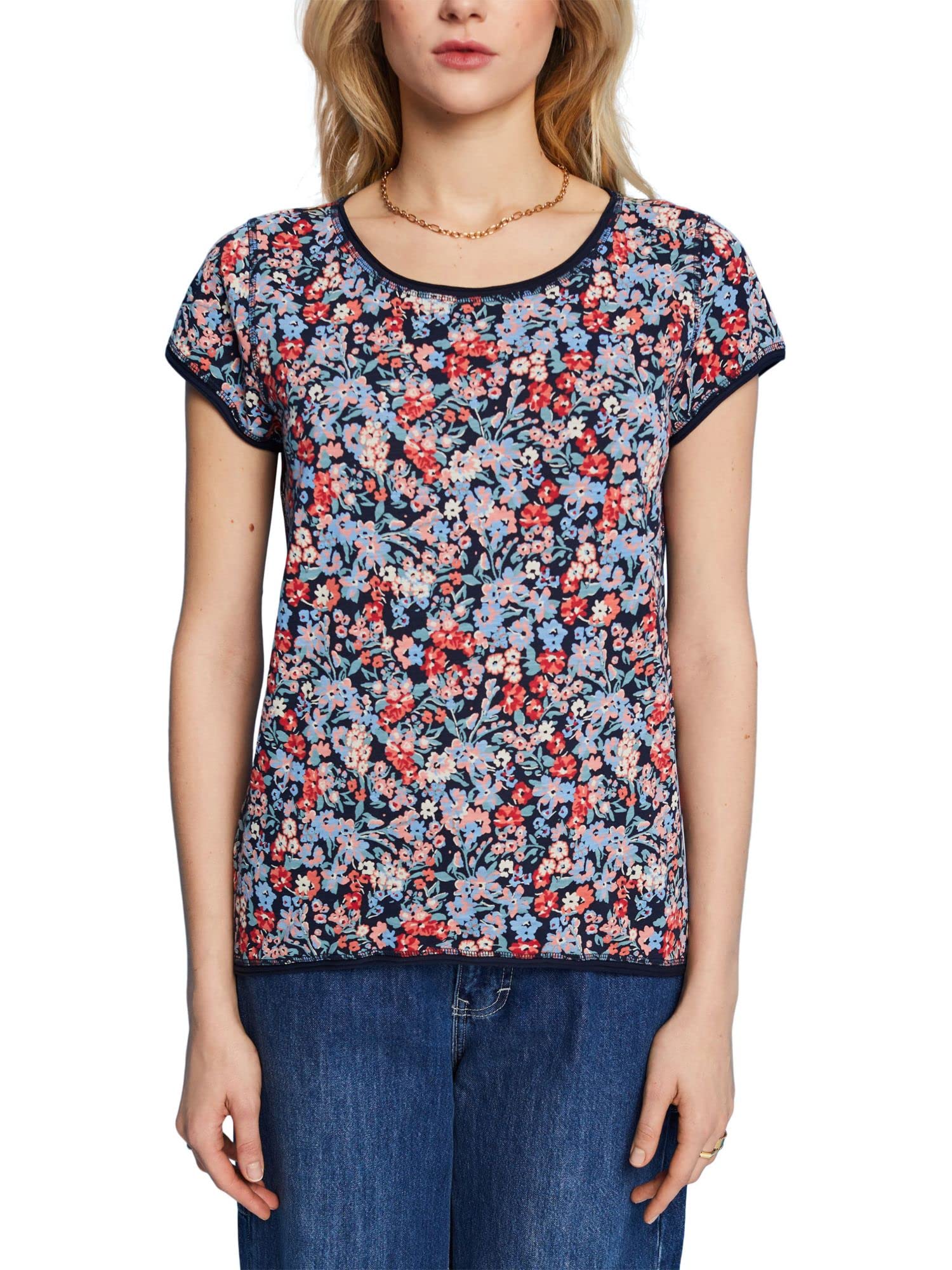 ESPRIT Umstands-T-Shirt Mit Vogelmotiv Bequemer Langarm Für